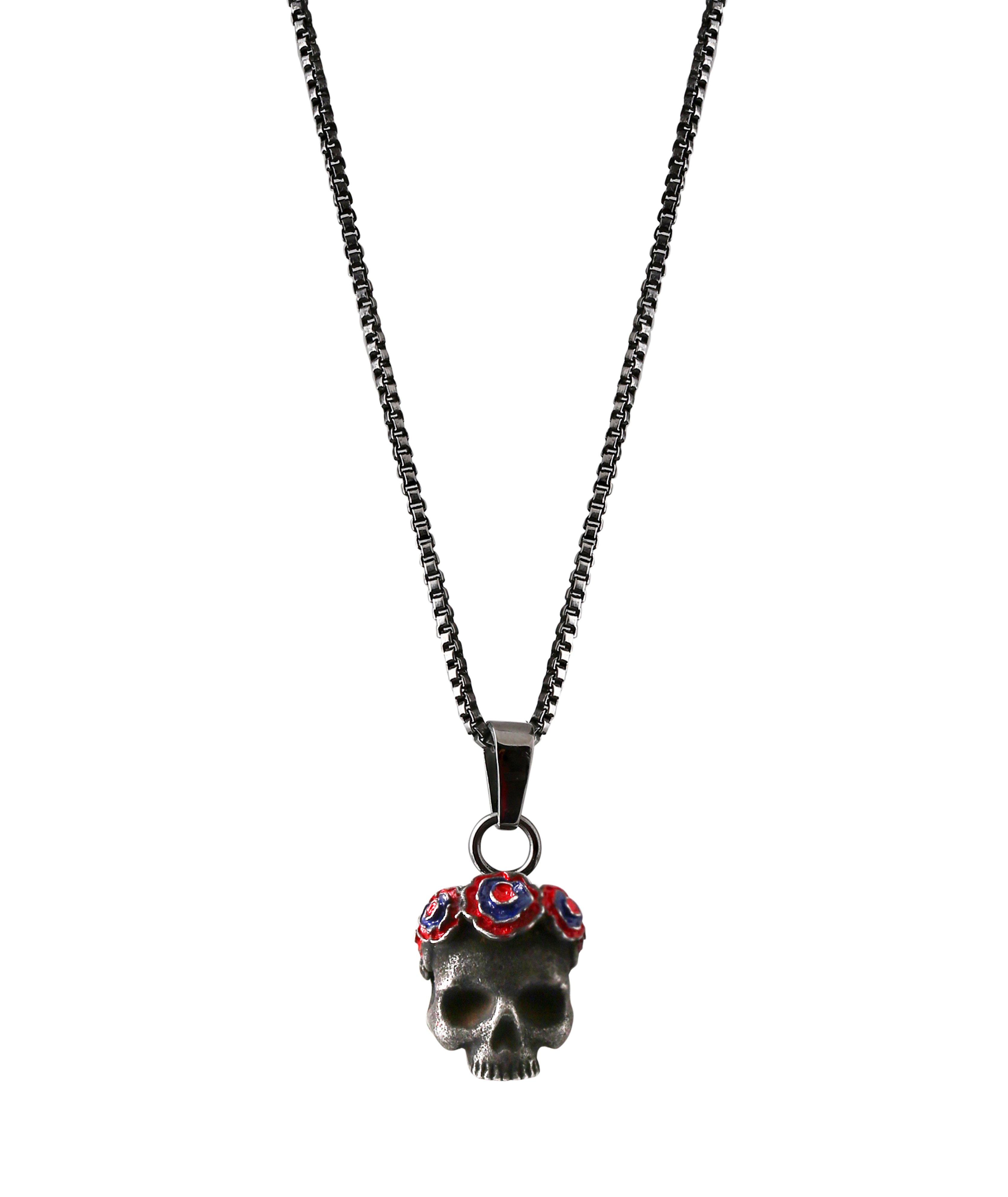 Harry Rosen Gothic Skull Necklace. 1