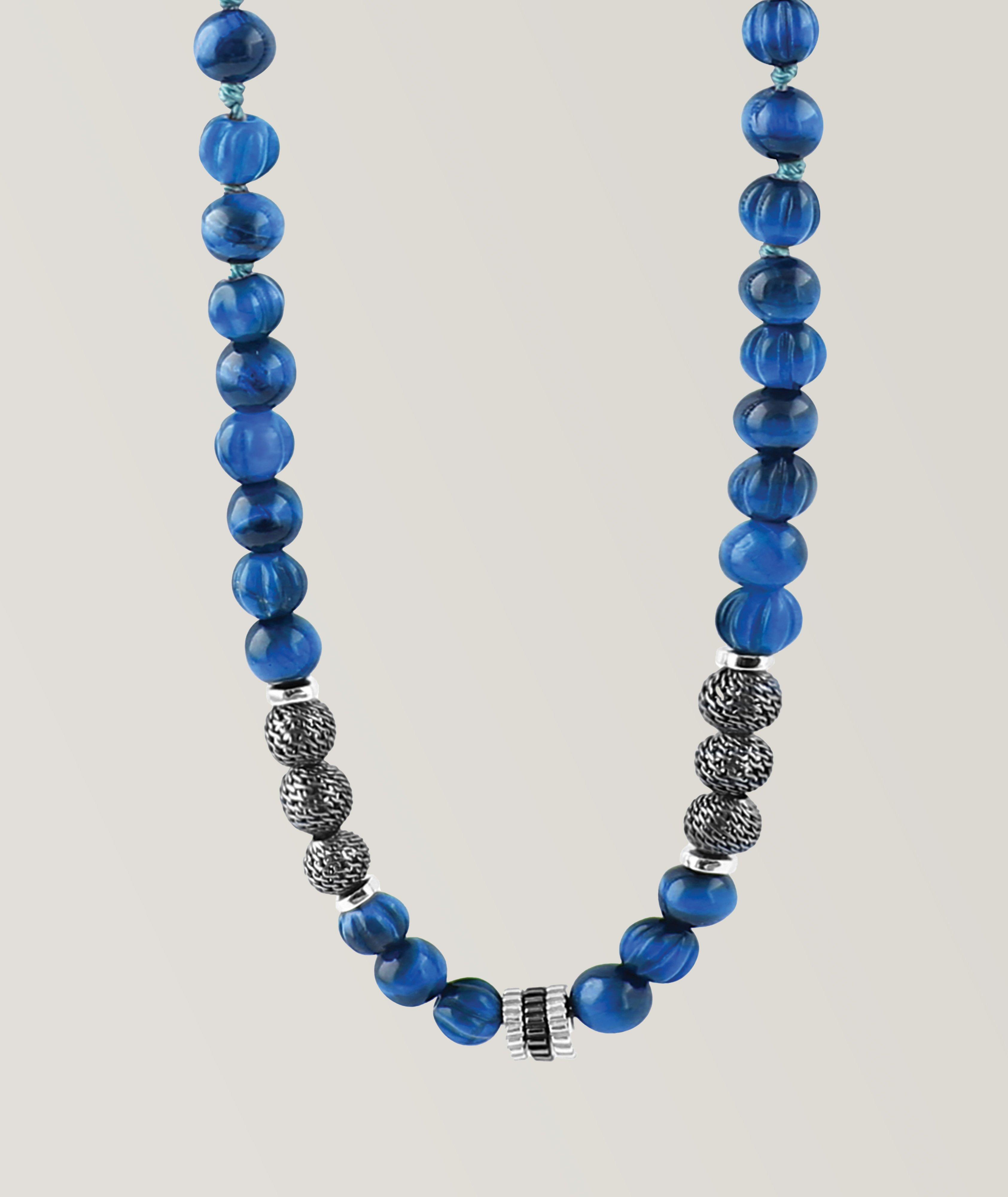 Collier de billes de sodalite bleue, collection Formentera image 0
