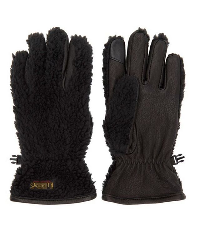 Fleece & Leather Touch Screen Gloves picture 1