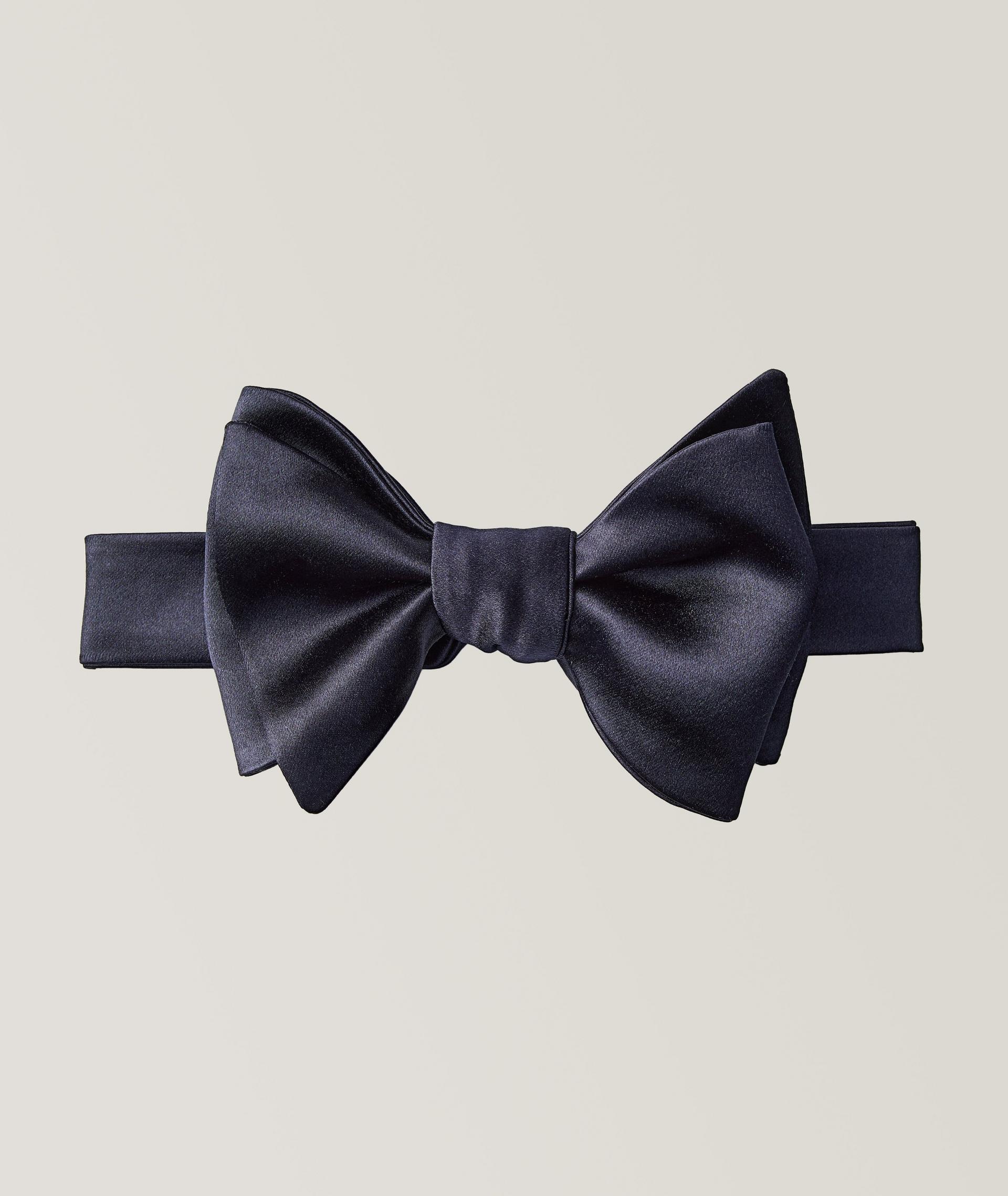 Navy Silk Bowtie  image 0