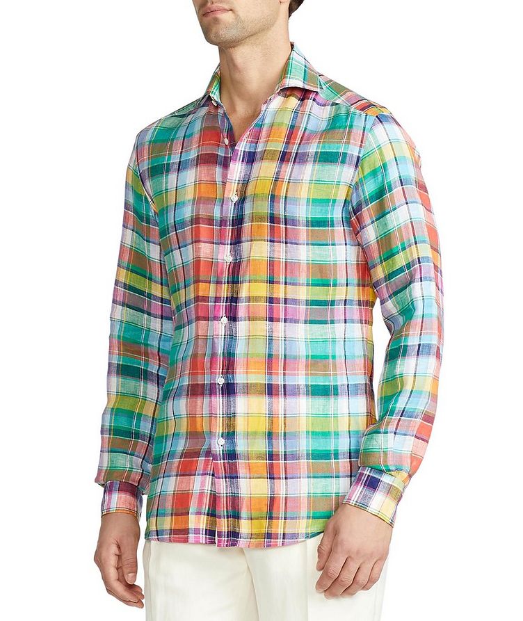 Contemporary Fit Linen Plaid Shirt image 2