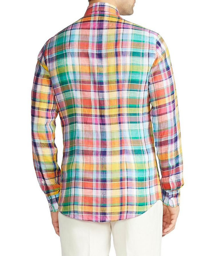 Contemporary Fit Linen Plaid Shirt image 3
