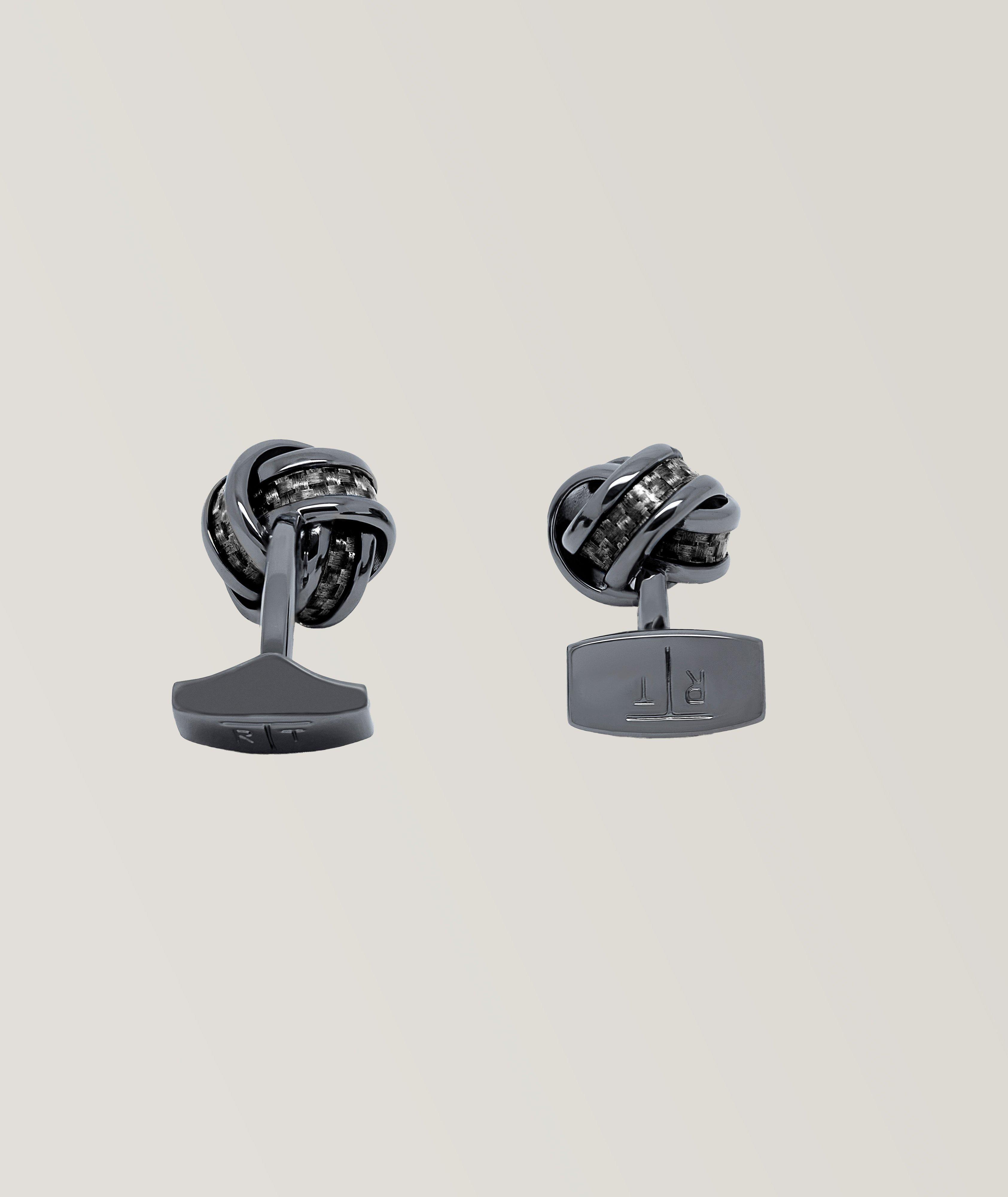 Carbon Fibre Knot Cufflinks image 1