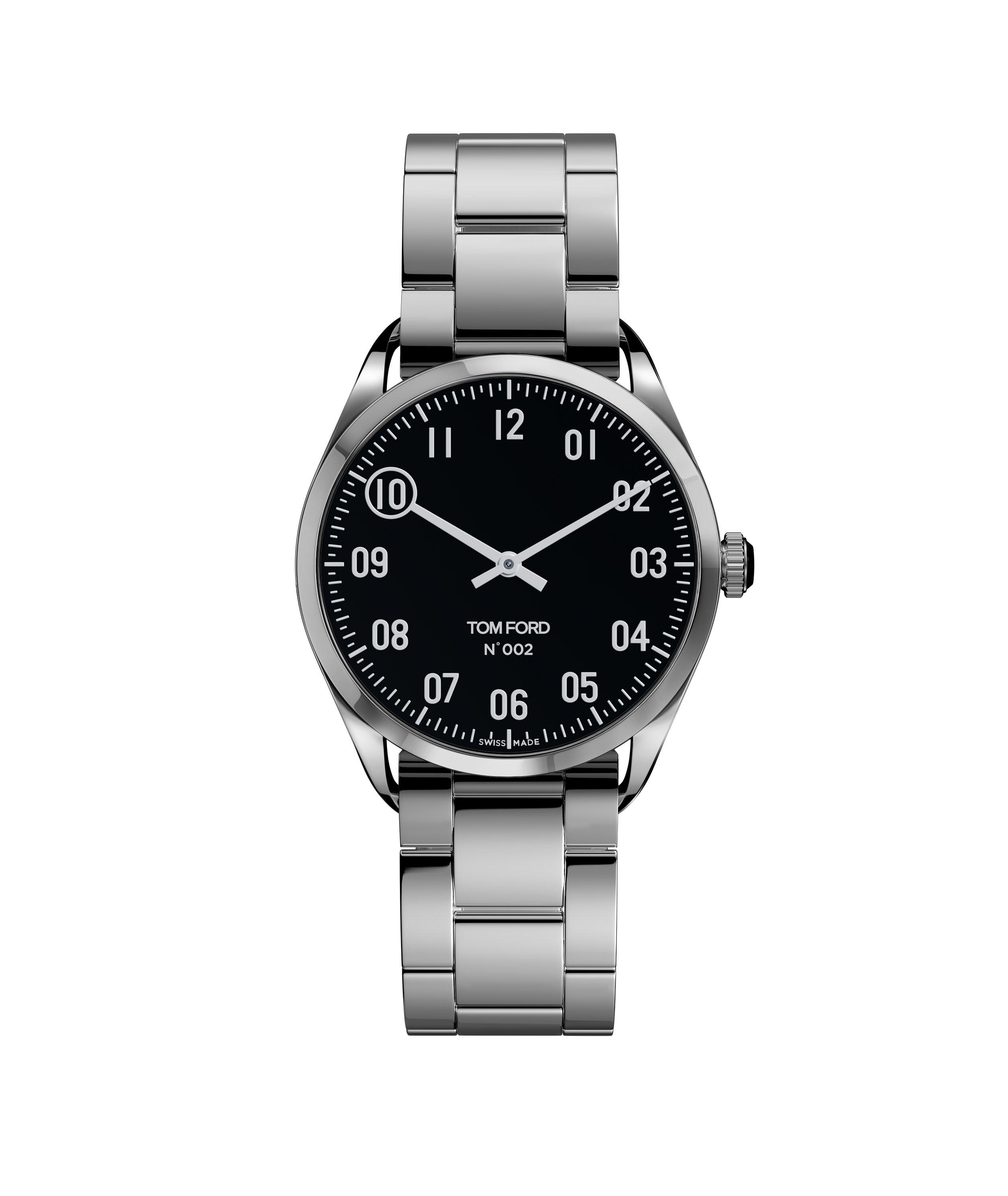 No.002 Polished  Stainless Steel Watch image 0
