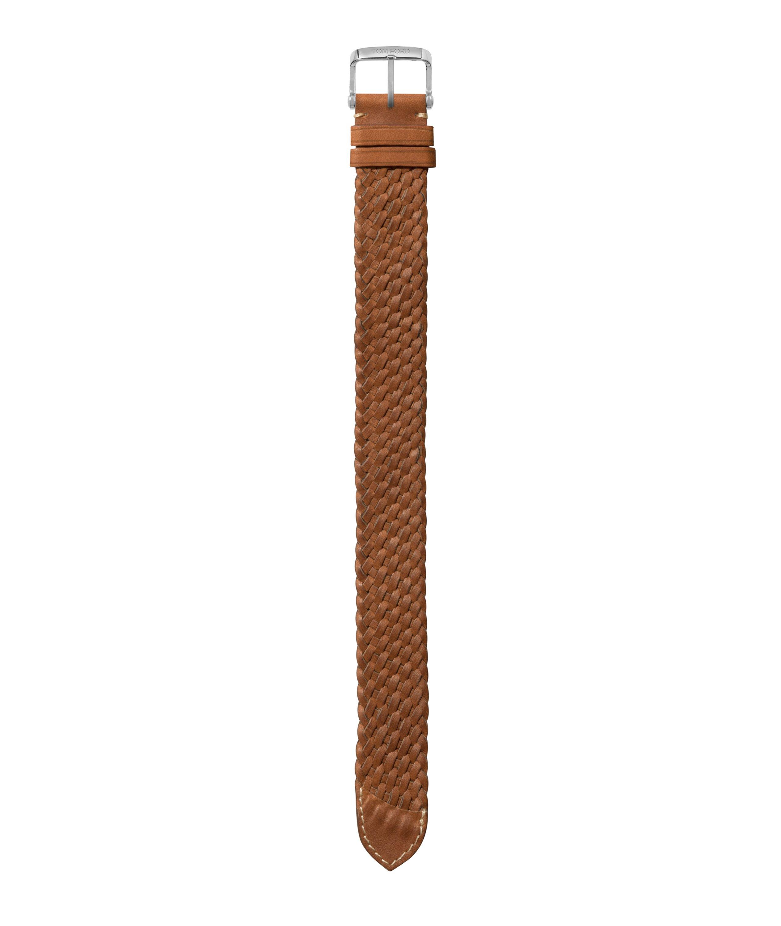 Bracelet de montre en cuir tressé image 0