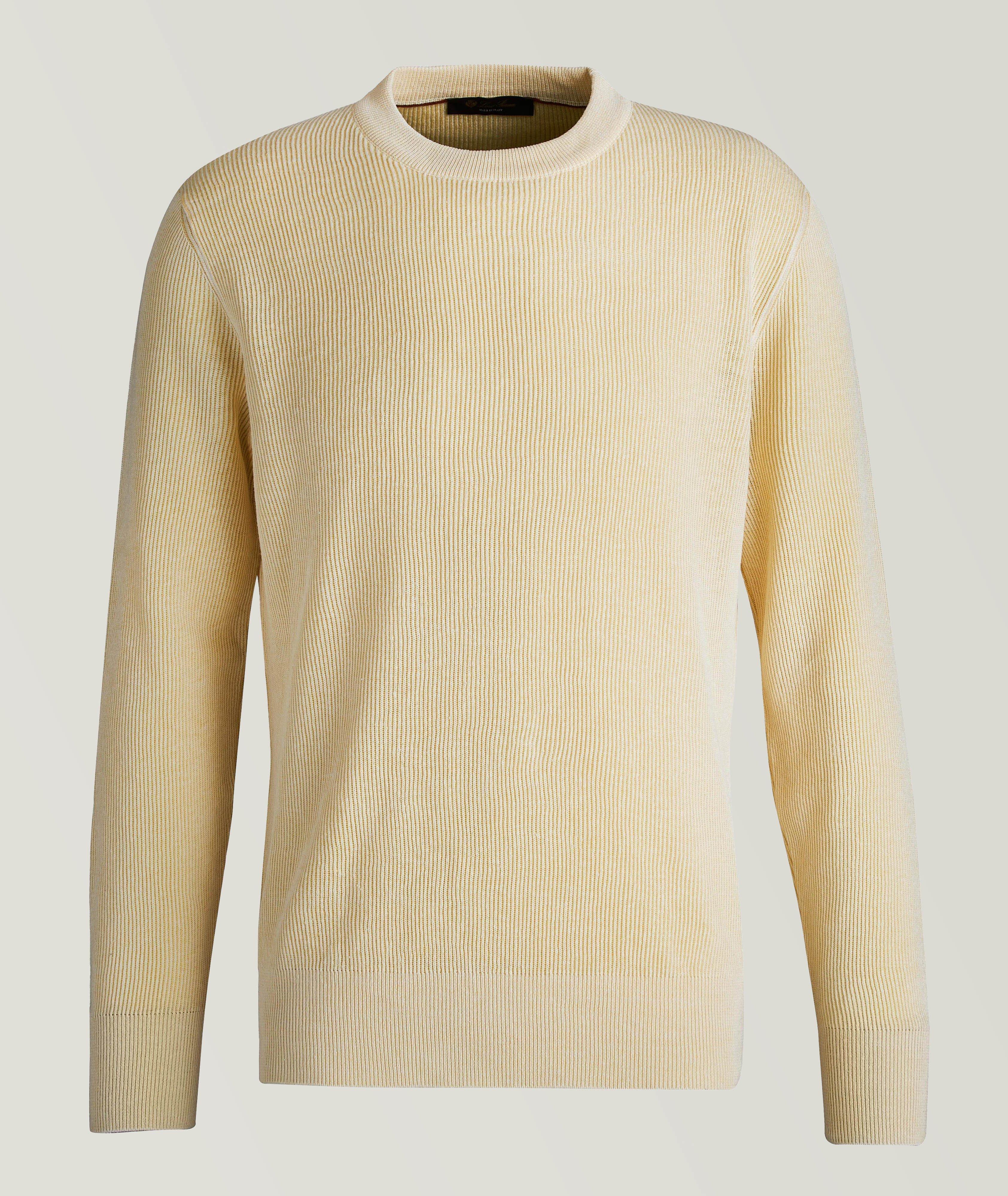 Linen-Silk Ribbed Sweatshirt image 0