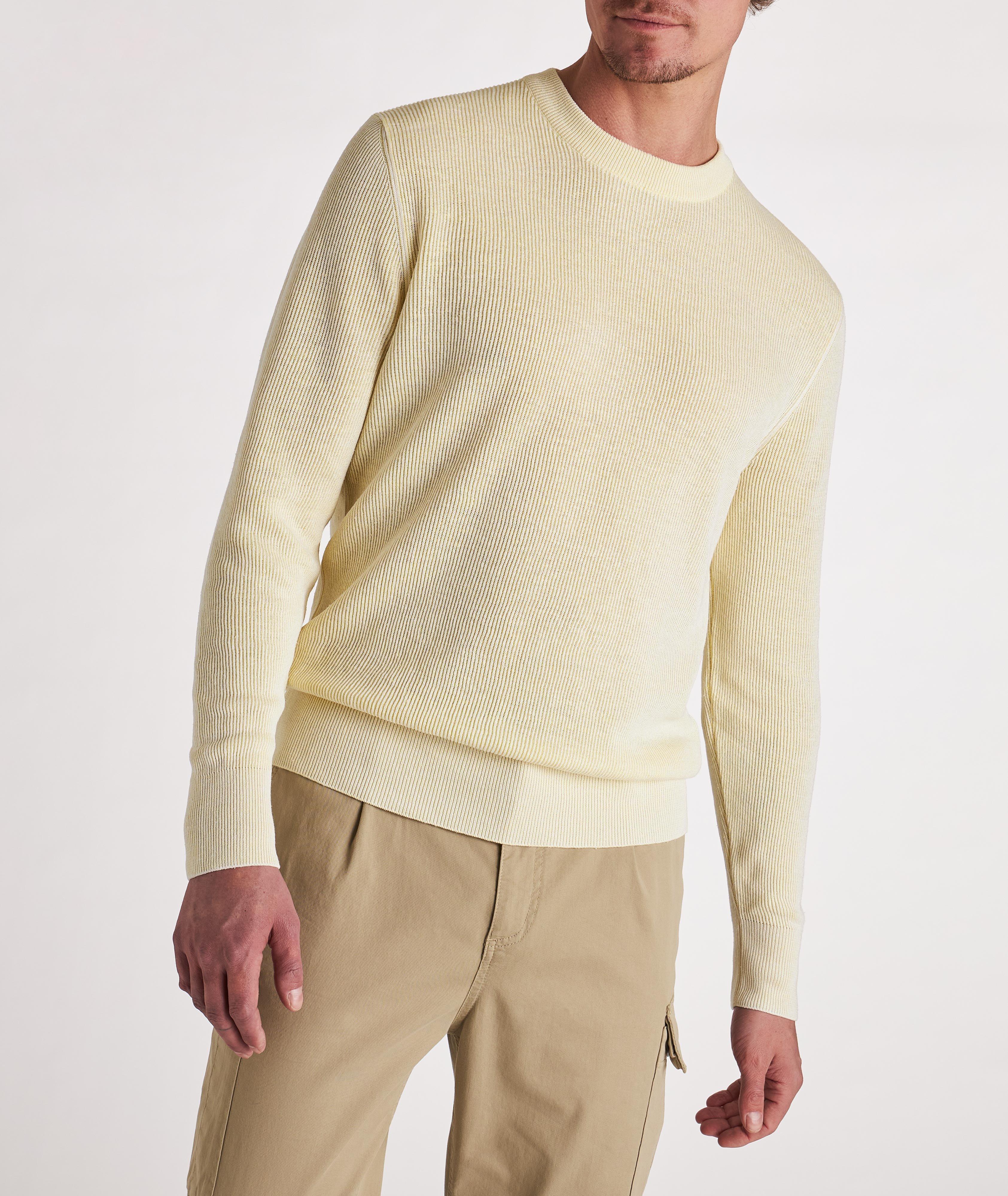 Linen-Silk Ribbed Sweatshirt image 2
