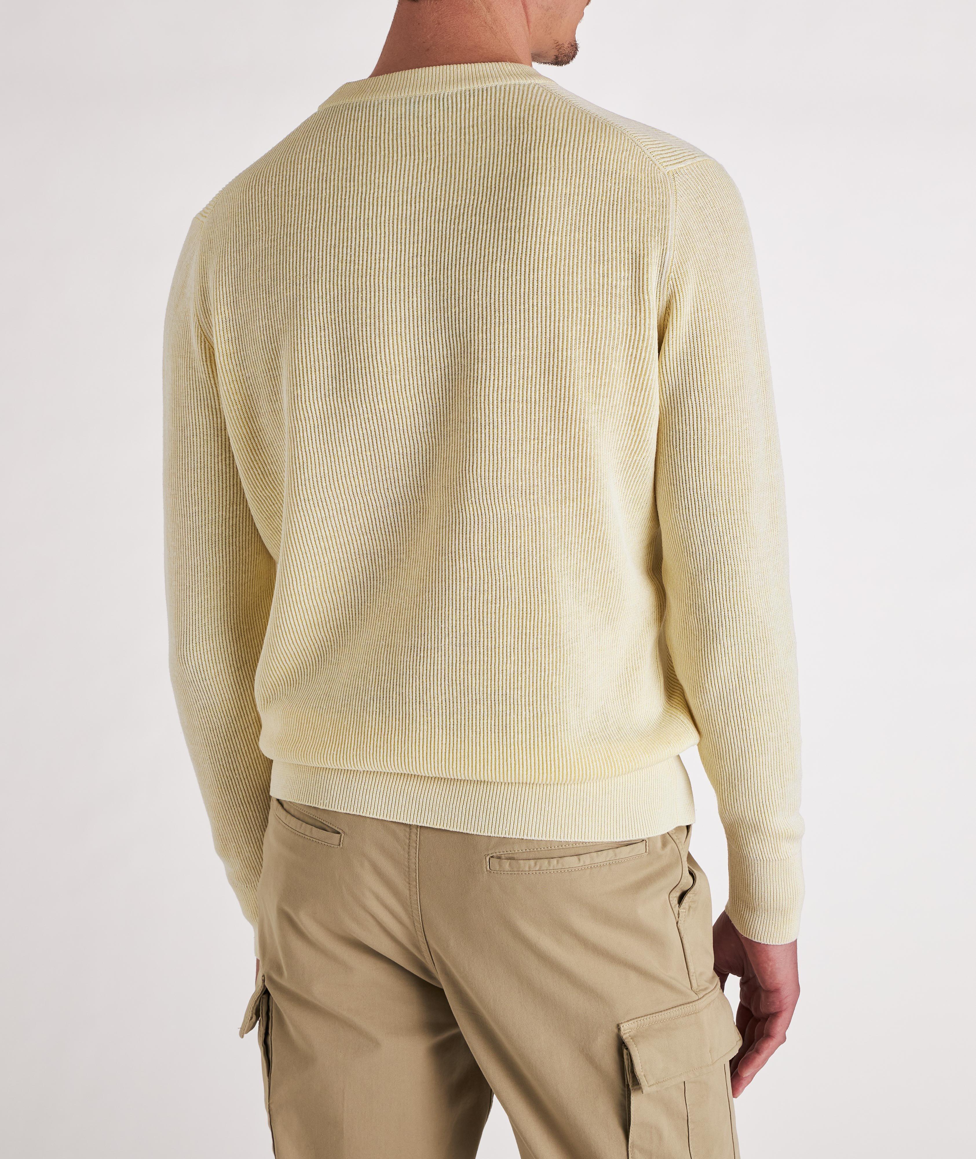 Linen-Silk Ribbed Sweatshirt image 3