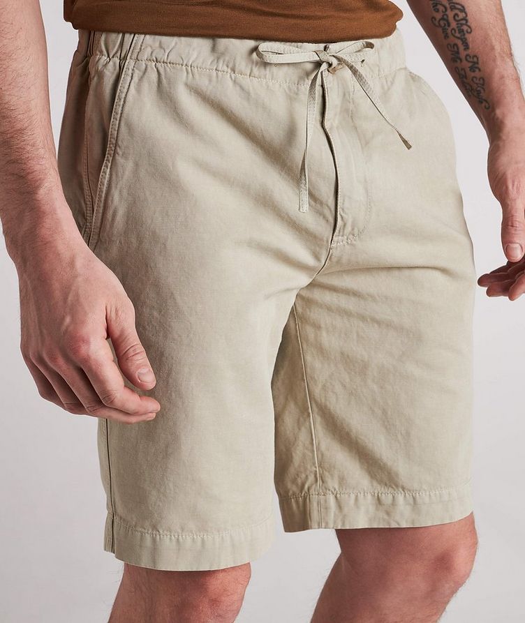 Cotton-Linen Blend Bermuda Coulisse Shorts image 4