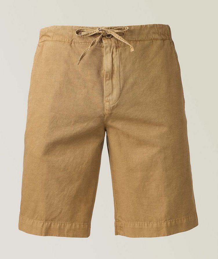 Cotton-Linen Blend Bermuda Coulisse Shorts image 0