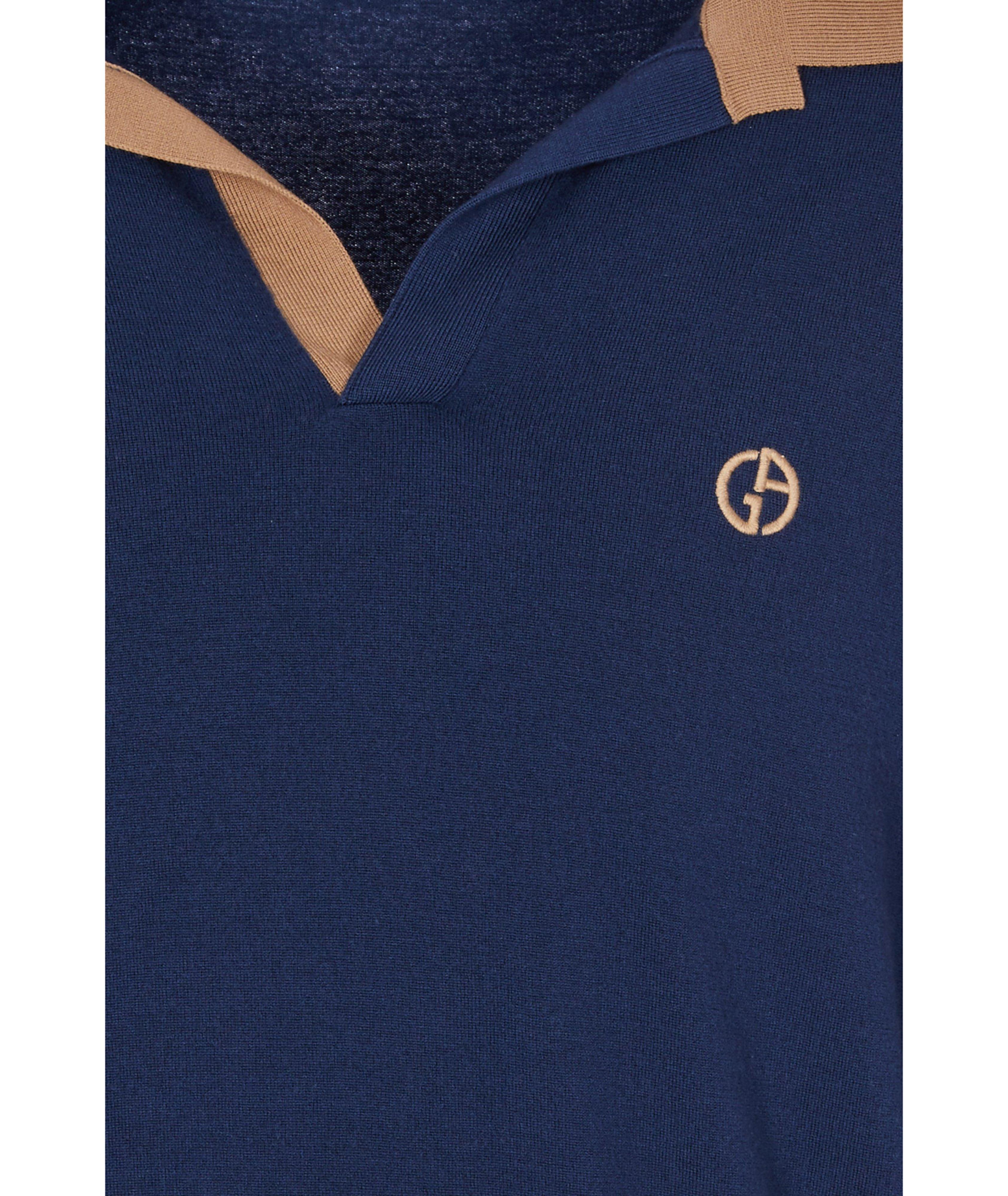 Long-Sleeve Wool Polo image 2