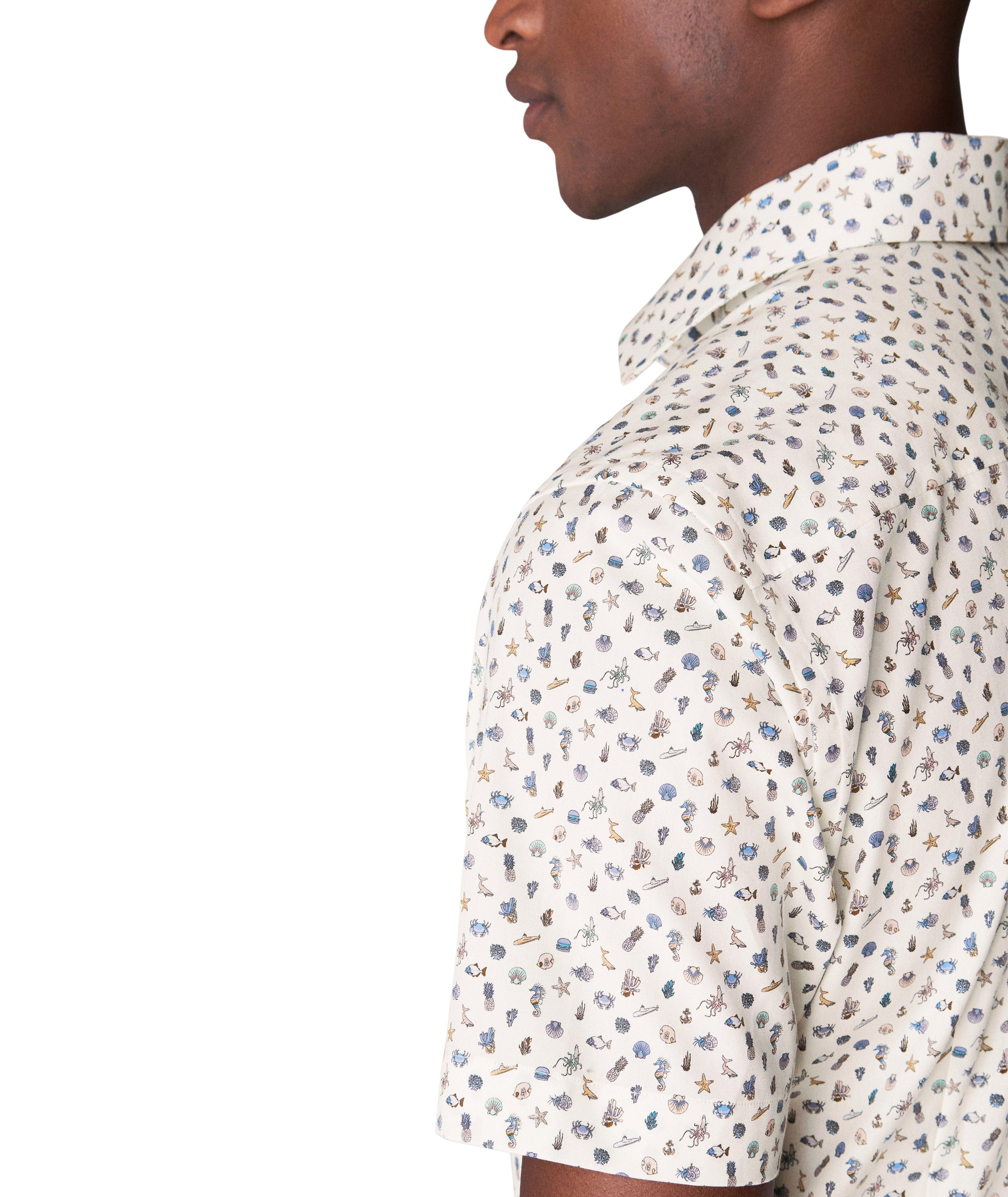 Contemporary Fit Seashell Print Short Sleeve Shirt image 3