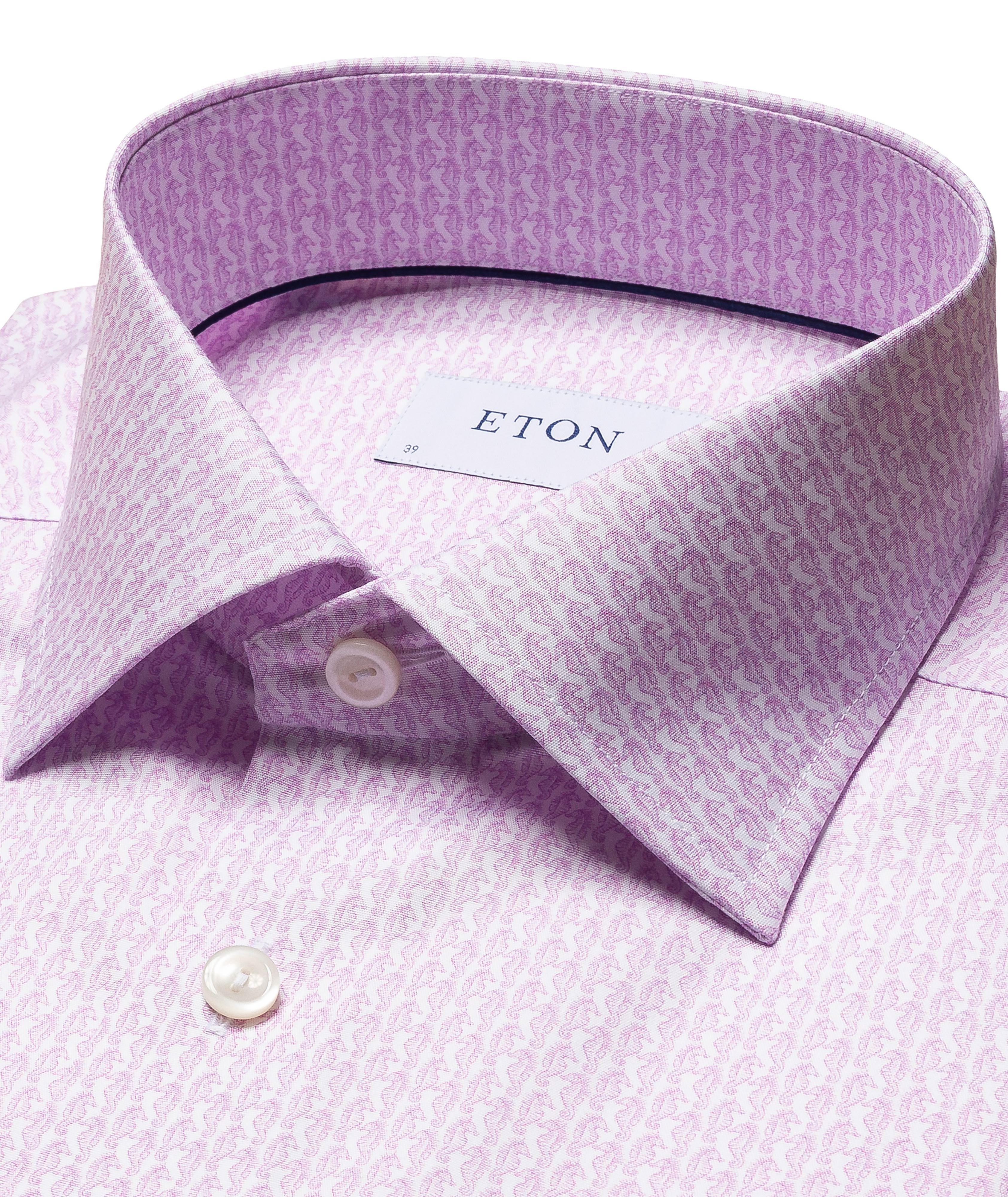 Chemise à motifs et à manches courtes de coupe contemporaine image 4