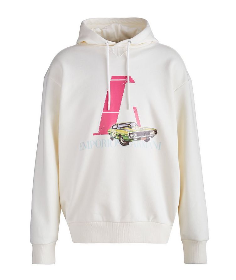 Hooded Sweatshirt With Oversized Racing Print image 0