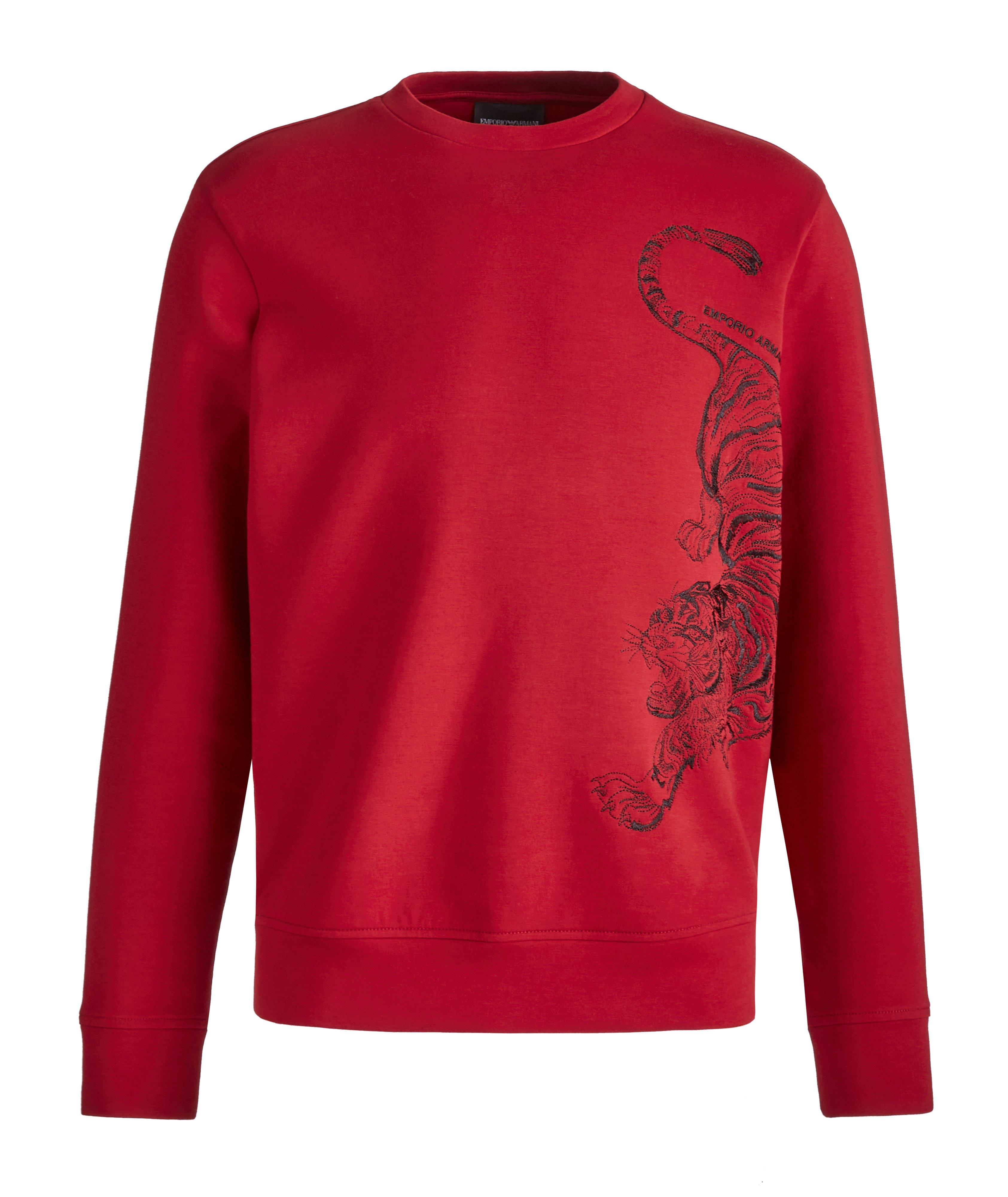 Chinese New Year Tiger Embroidery Cotton-Blend Sweater image 0