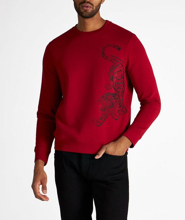 Chinese New Year Tiger Embroidery Cotton-Blend Sweater picture 2