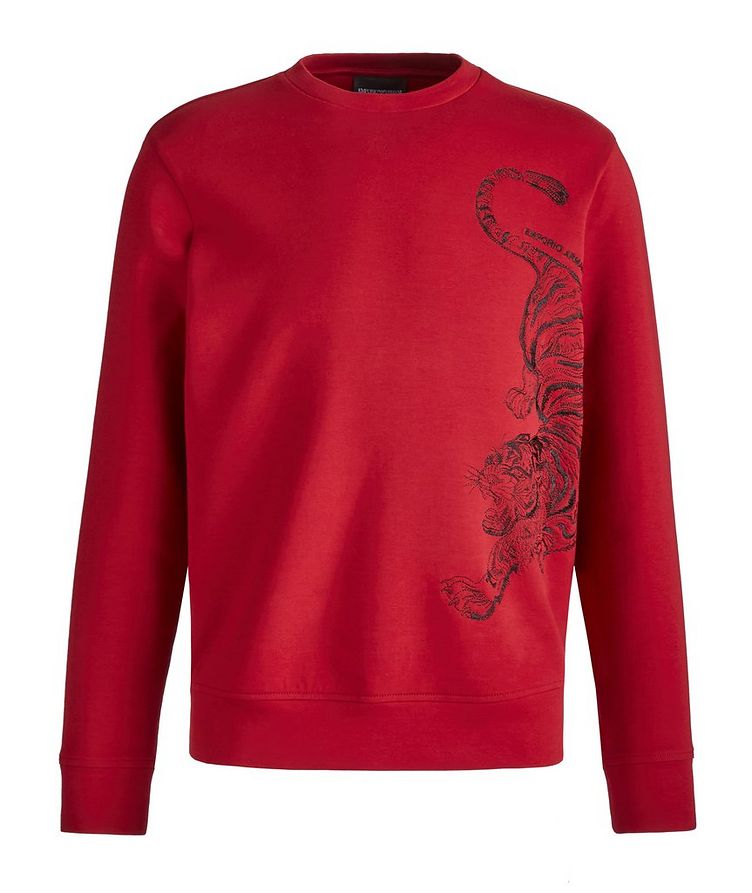 Chinese New Year Tiger Embroidery Cotton-Blend Sweater image 0