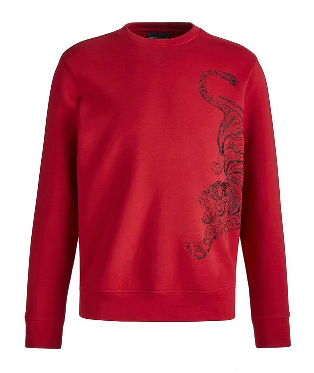 Chinese New Year Tiger Embroidery Cotton-Blend Sweater picture 1