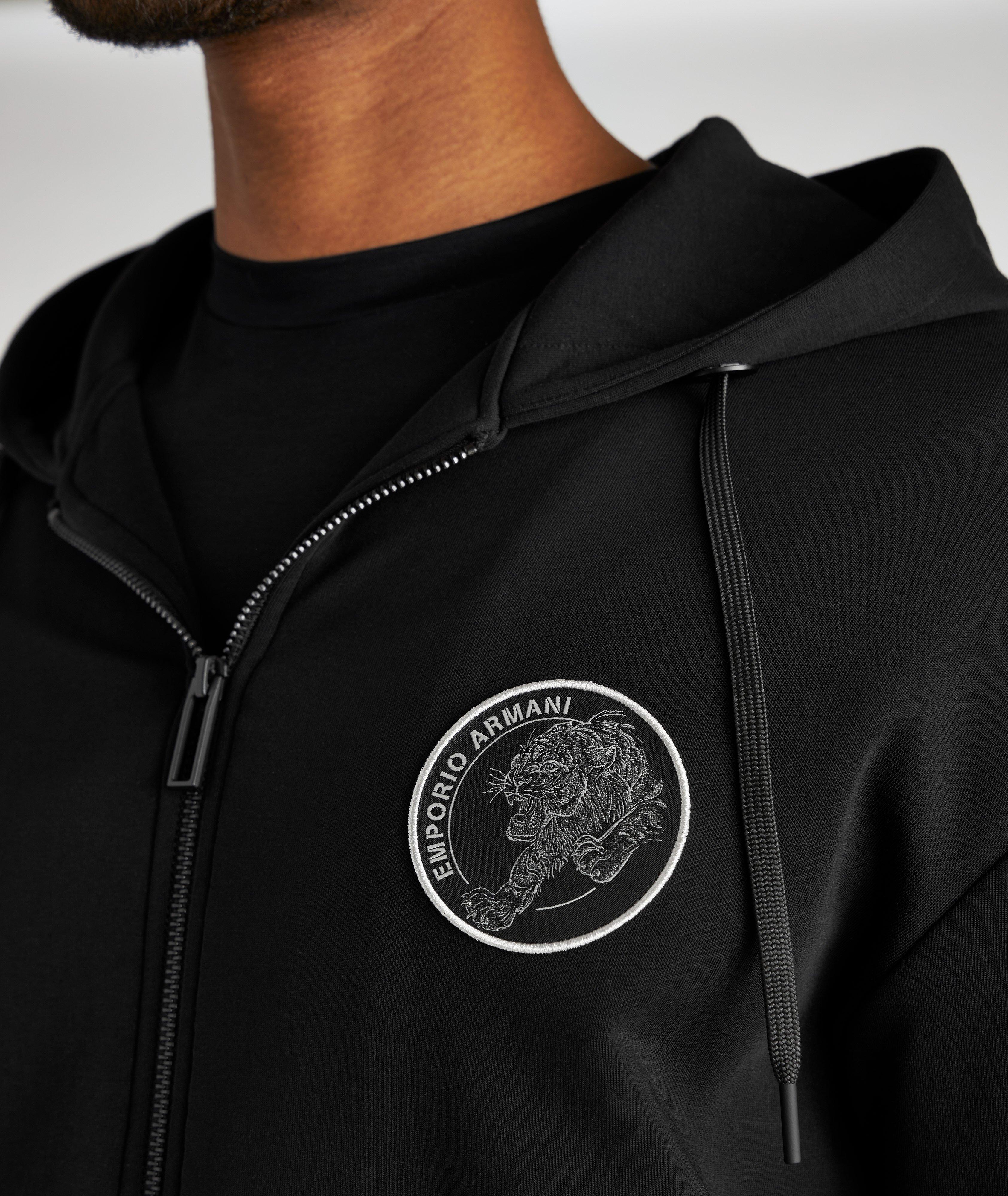 Chinese New Year Tiger Patch Cotton-Blend Hoodie  image 3