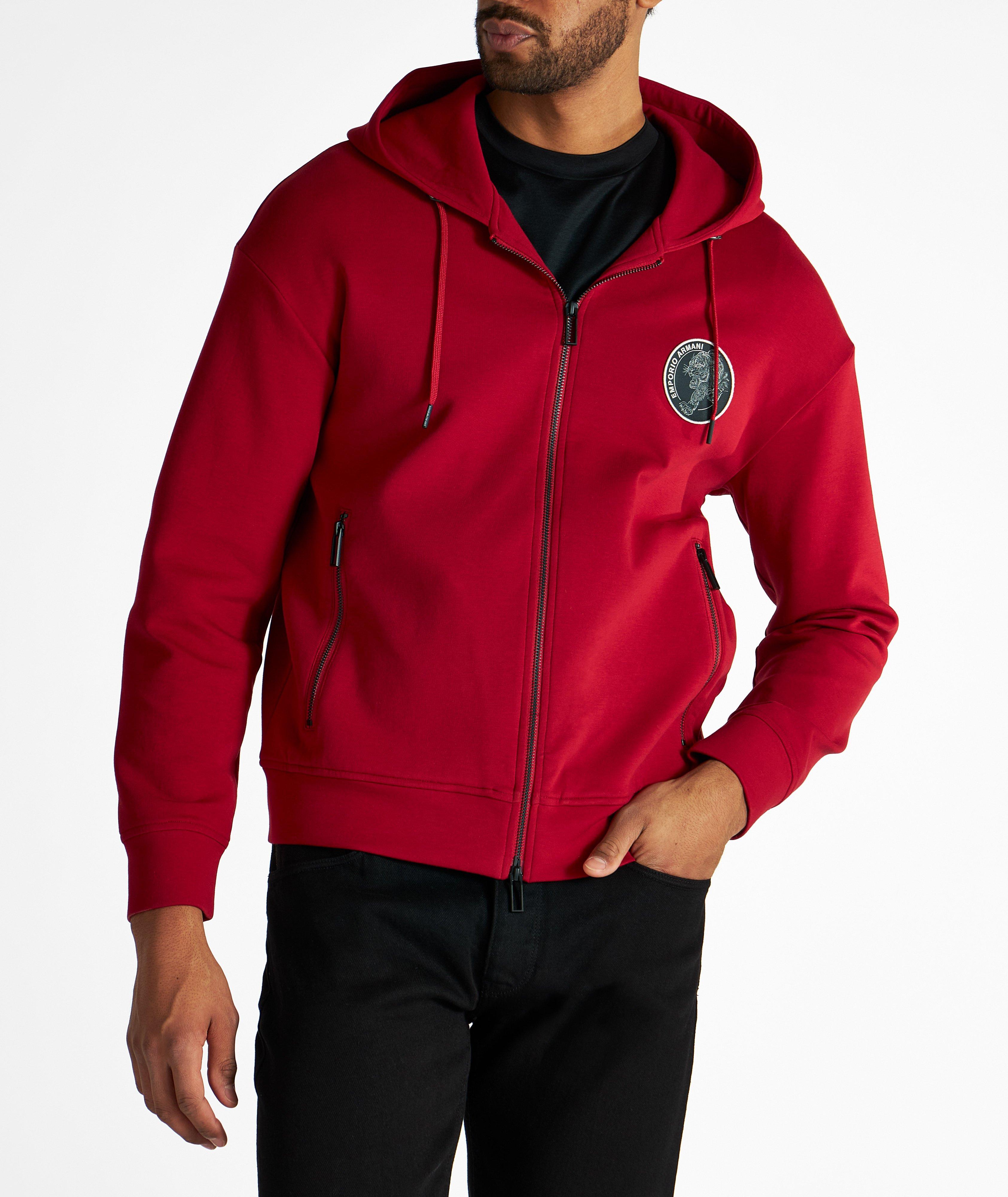 Chinese New Year Tiger Patch Cotton-Blend Hoodie  image 1