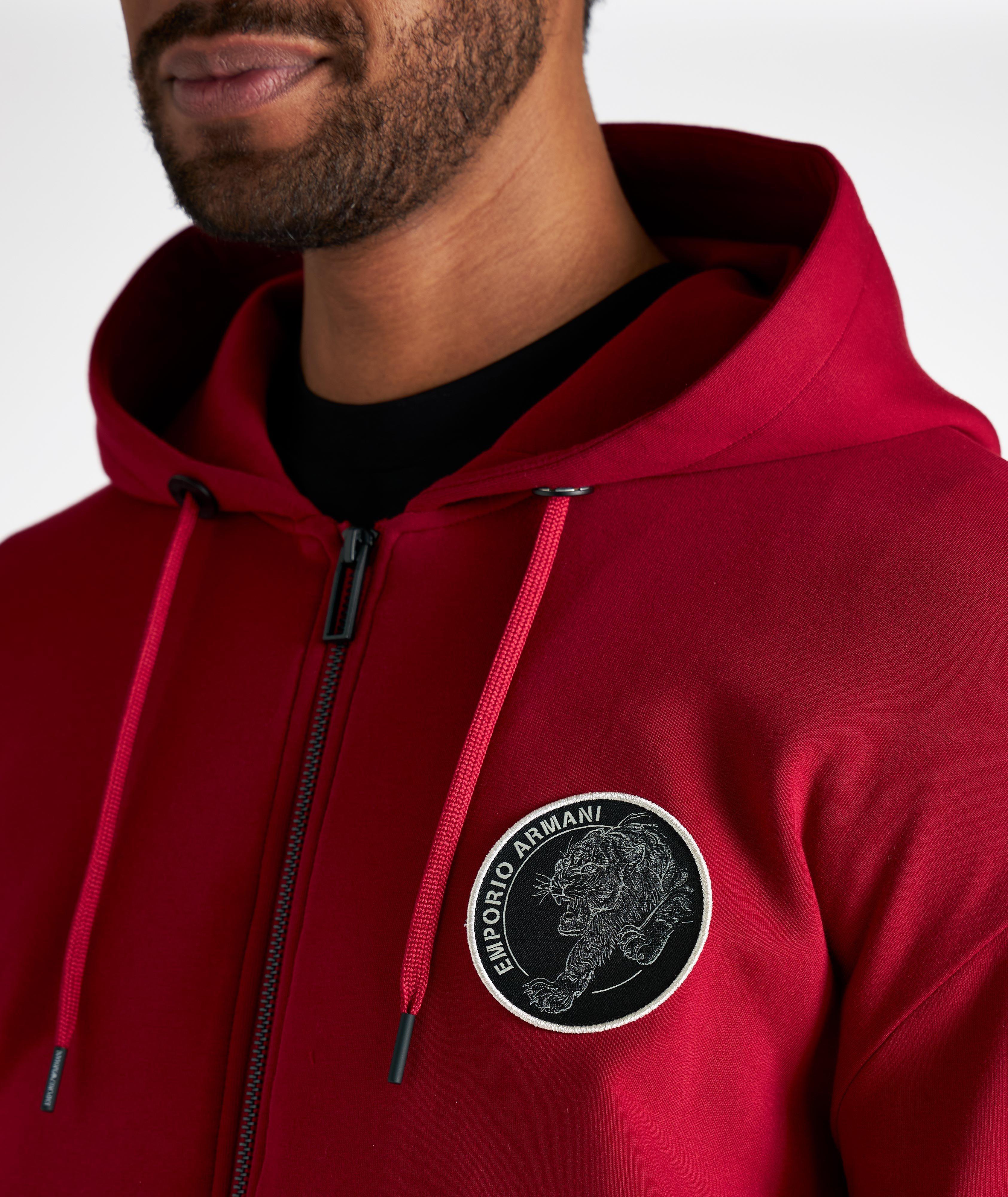 Chinese New Year Tiger Patch Cotton-Blend Hoodie  image 3