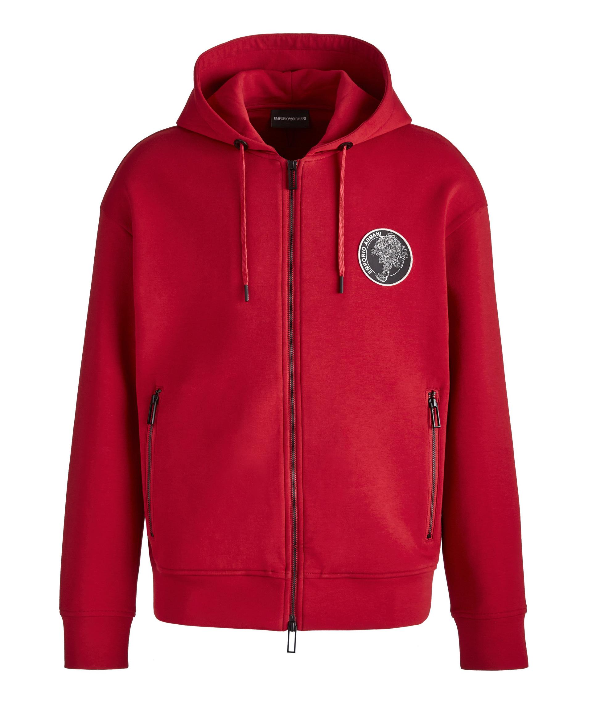 Chinese New Year Tiger Patch Cotton-Blend Hoodie  image 0
