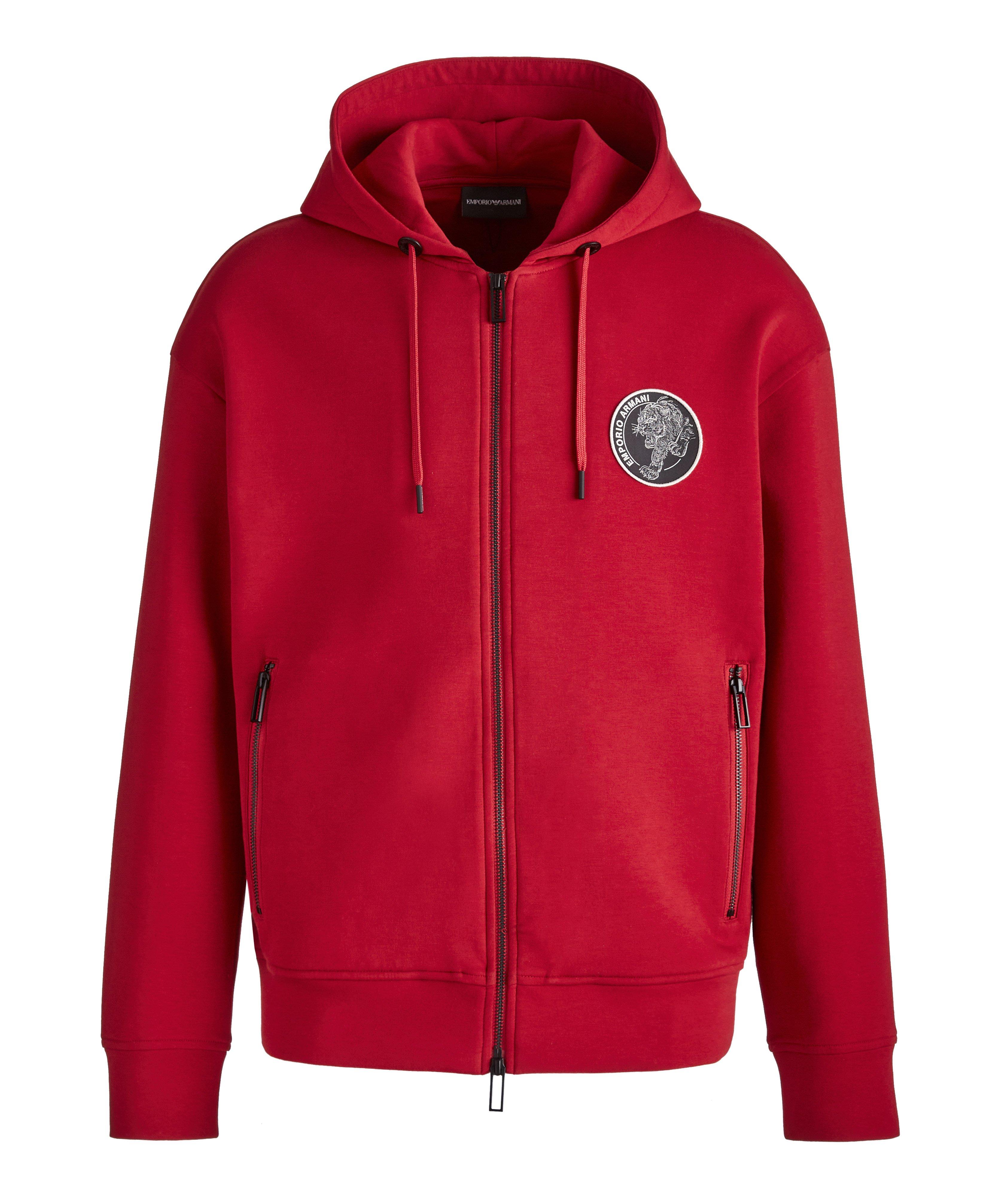 Chinese New Year Tiger Patch Cotton-Blend Hoodie  image 0