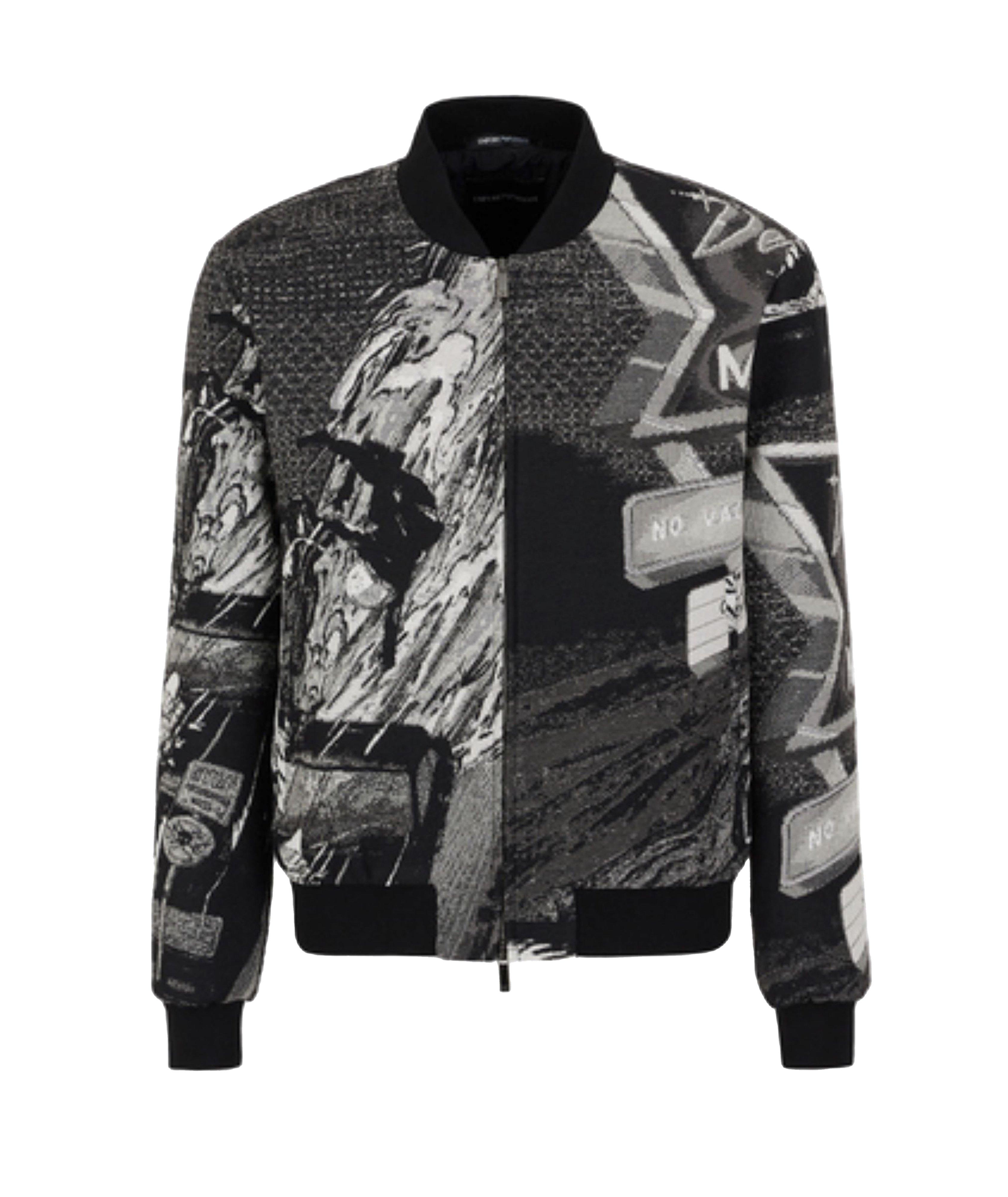 Jacquard Racing Pattern Blouson Jacket image 0