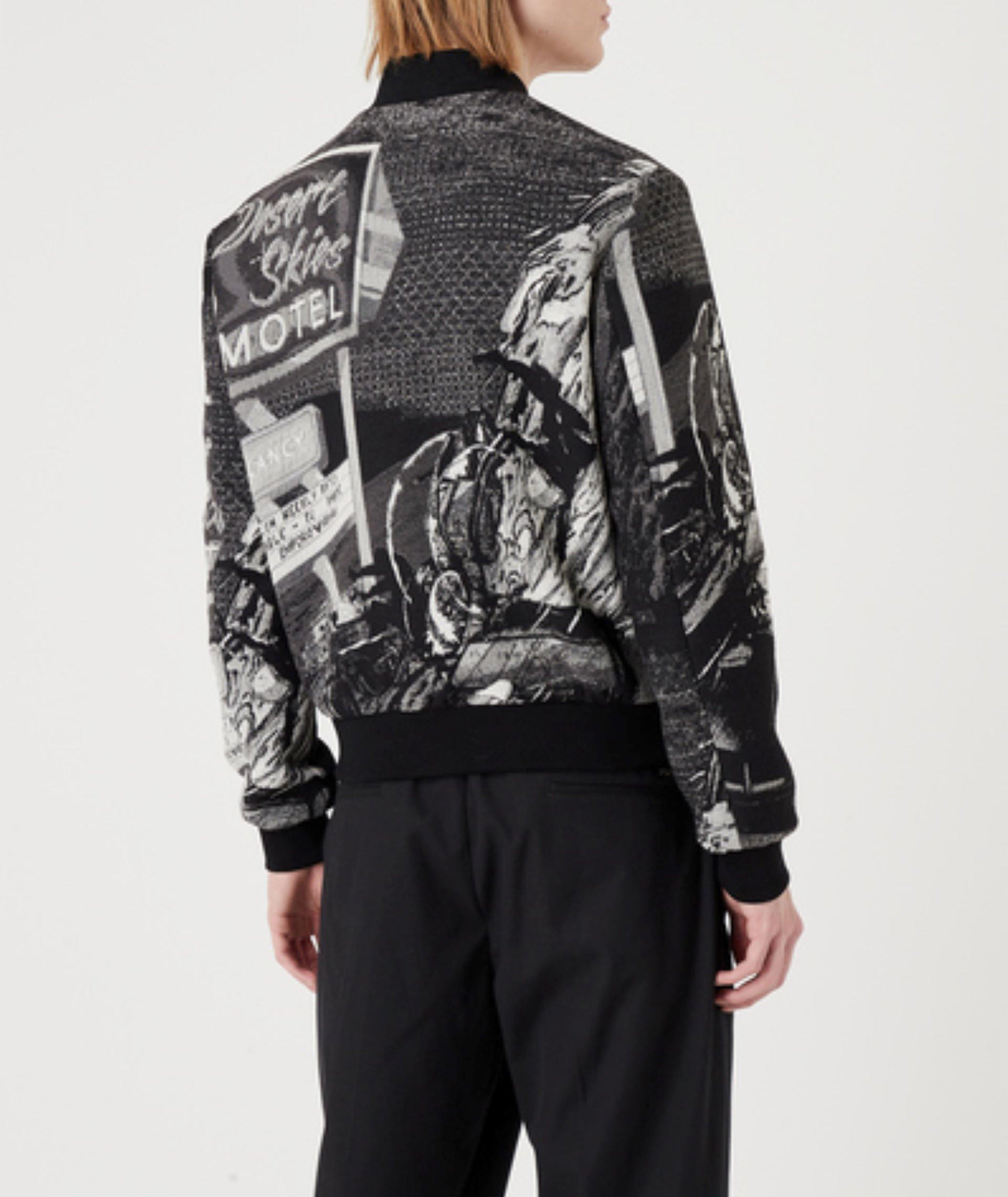 Jacquard Racing Pattern Blouson Jacket image 2