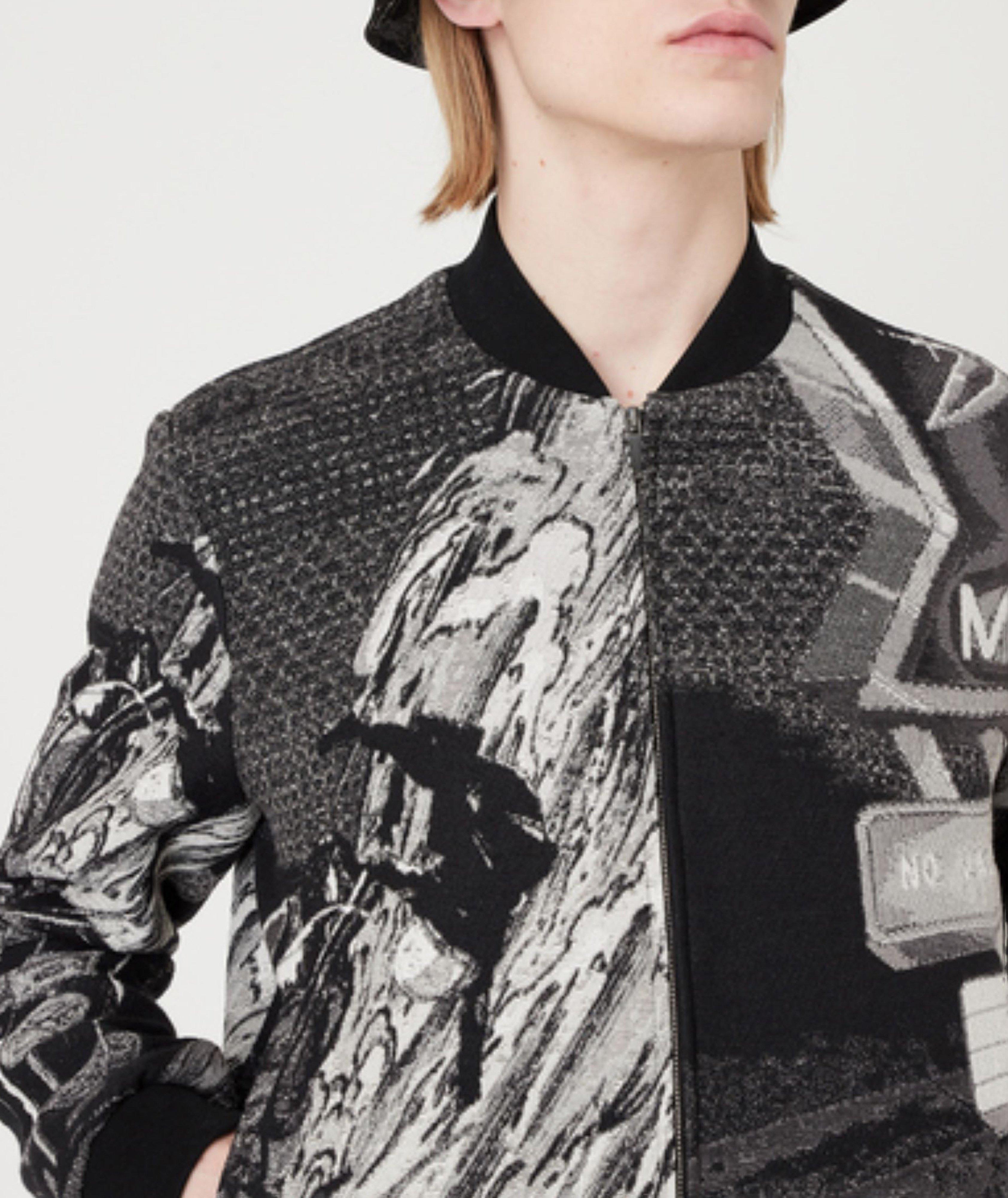 Jacquard Racing Pattern Blouson Jacket image 3