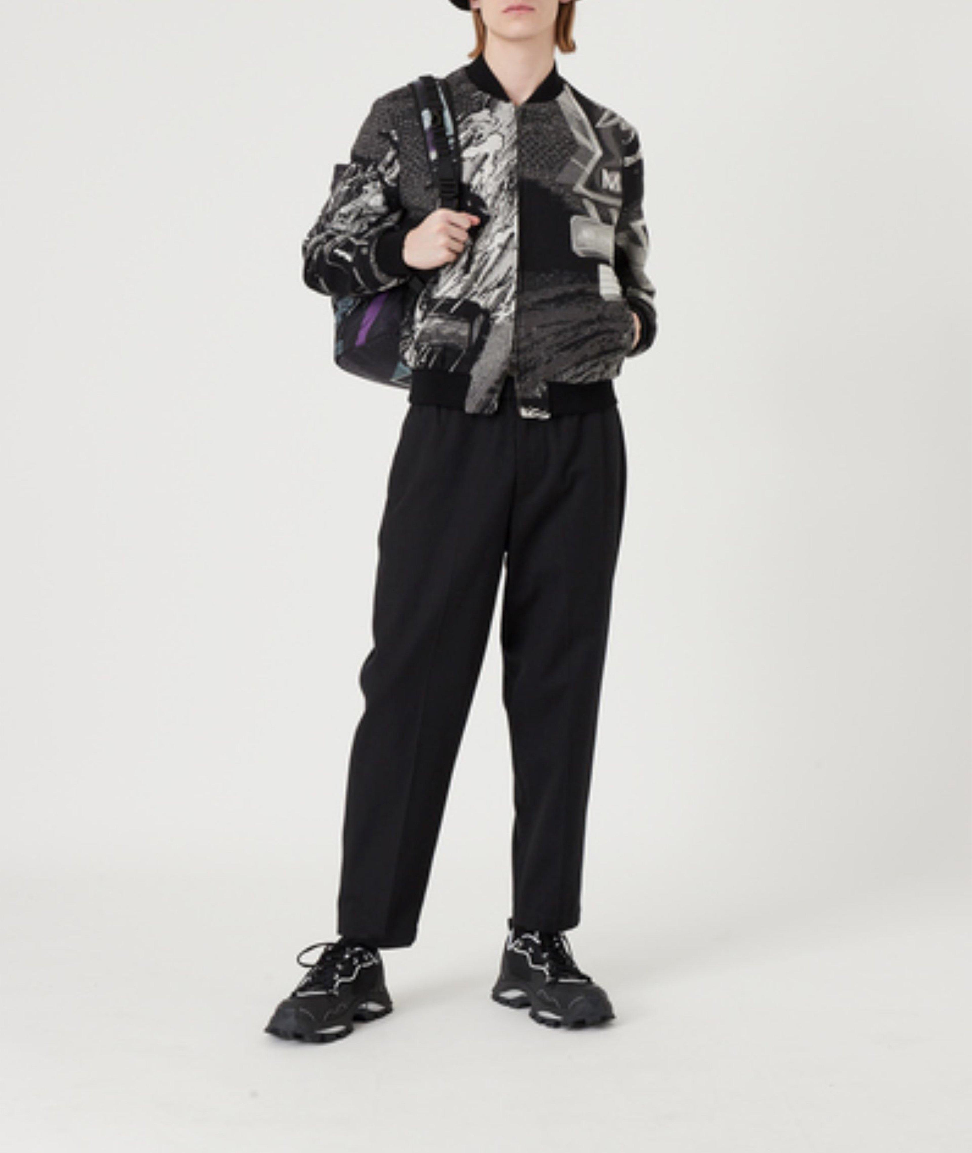Jacquard Racing Pattern Blouson Jacket image 5