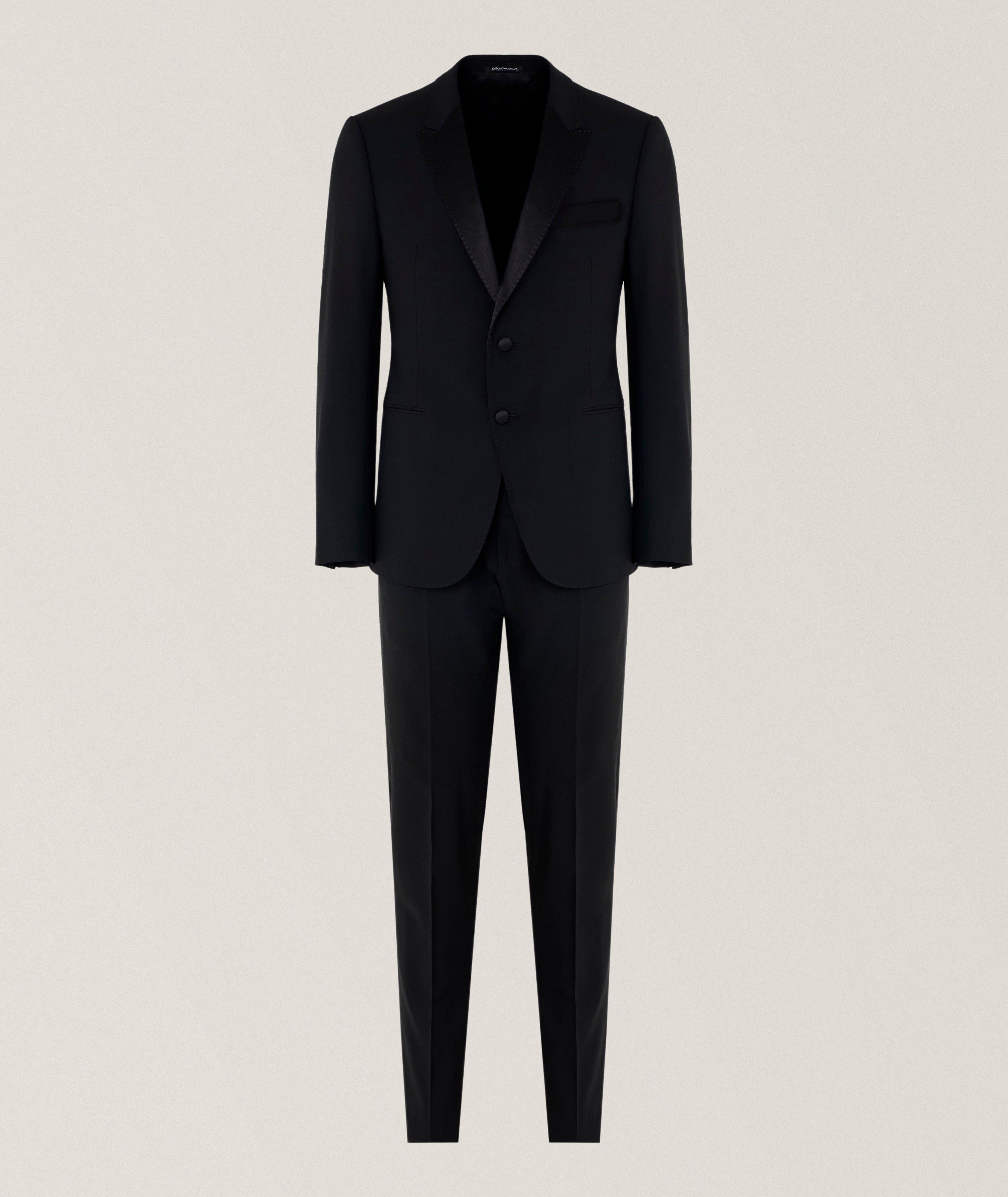 Emporio Armani Peak Lapel Stretch Virgin Wool Suit