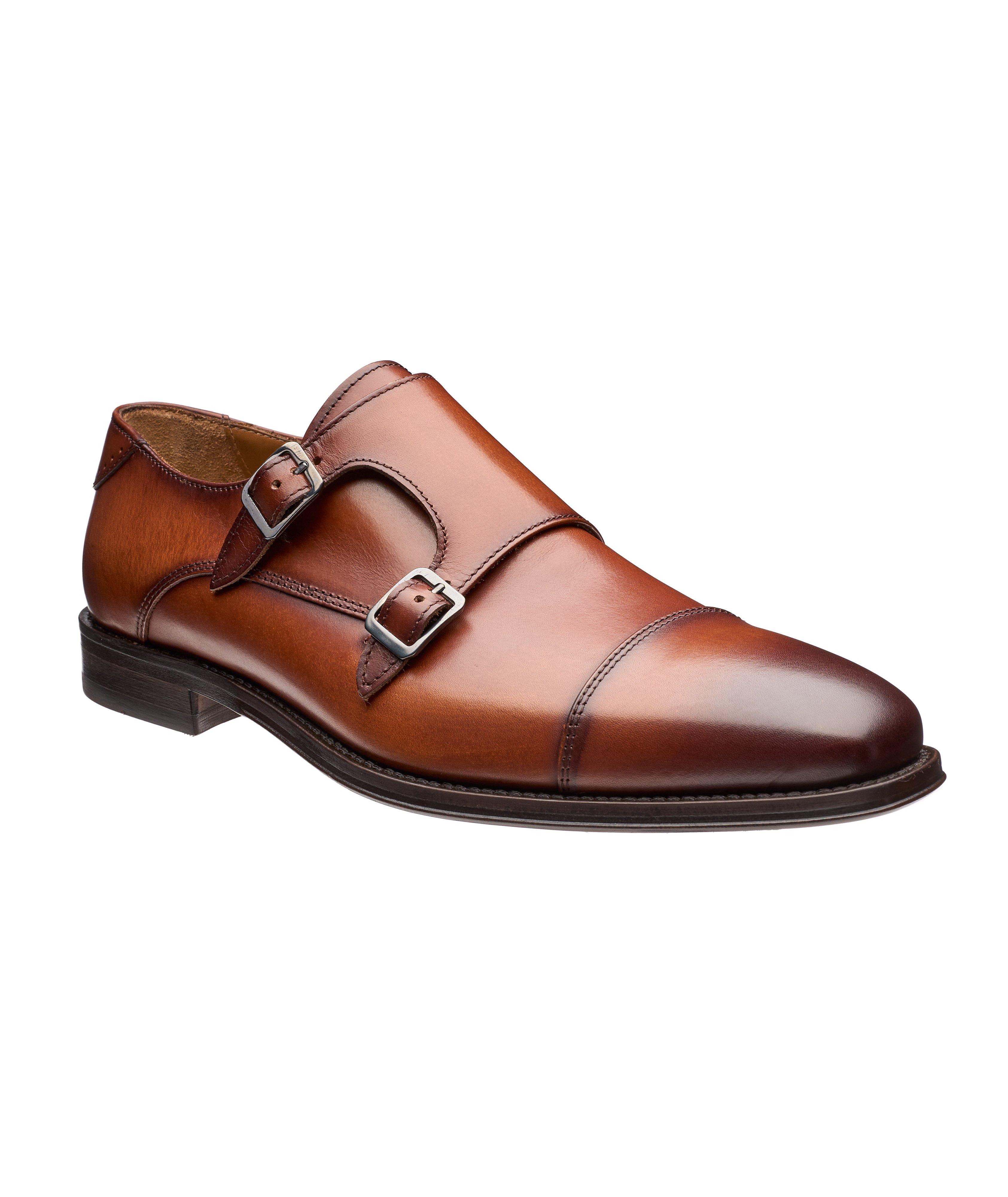 Leather Double Monkstrap Cap-Toe image 0