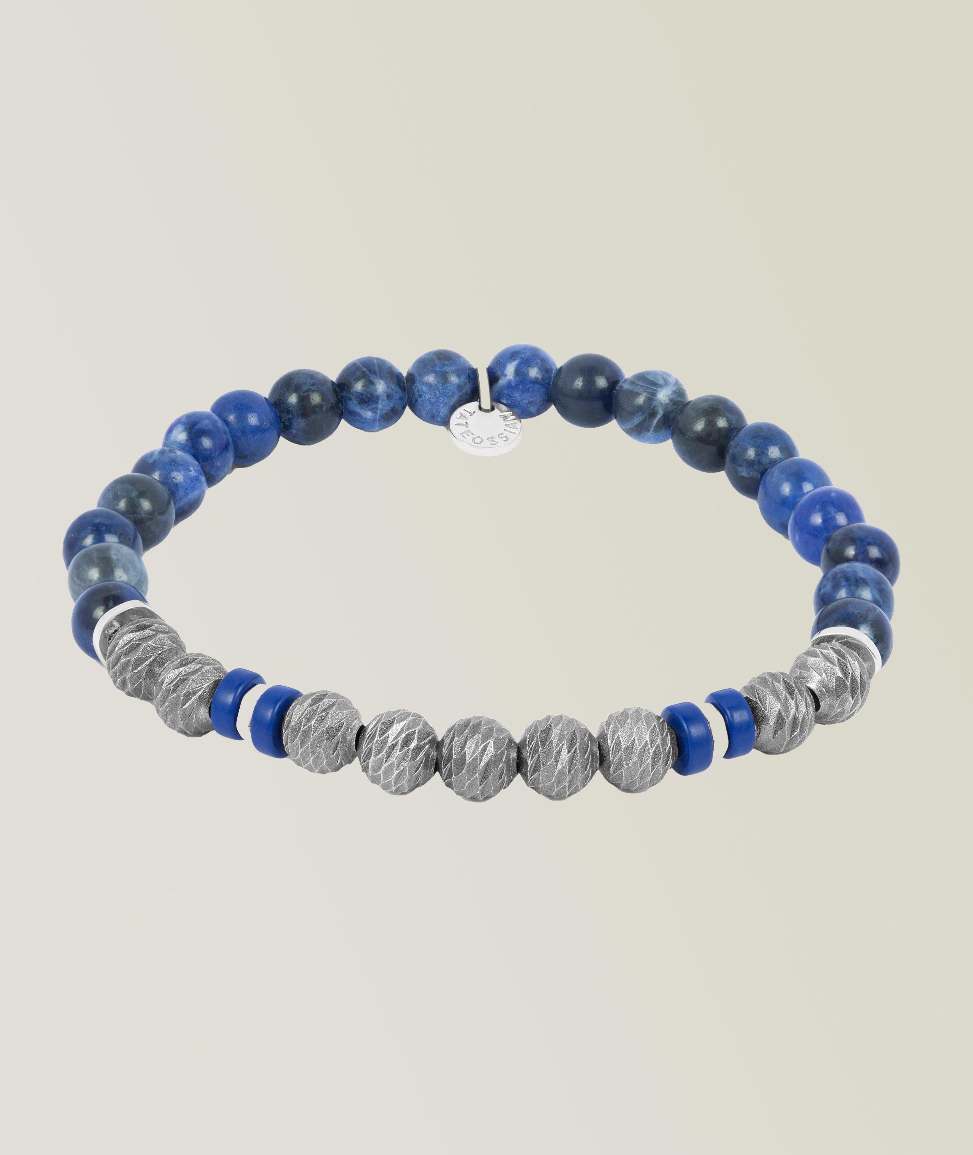 Argento Graffiato Sodalite Beaded Bracelet  image 0