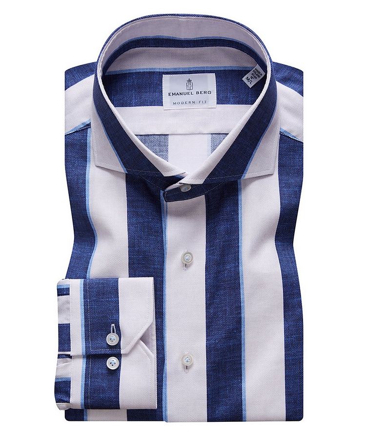 Harvard Modern 4-Flex Striped Cotton Shirt image 0