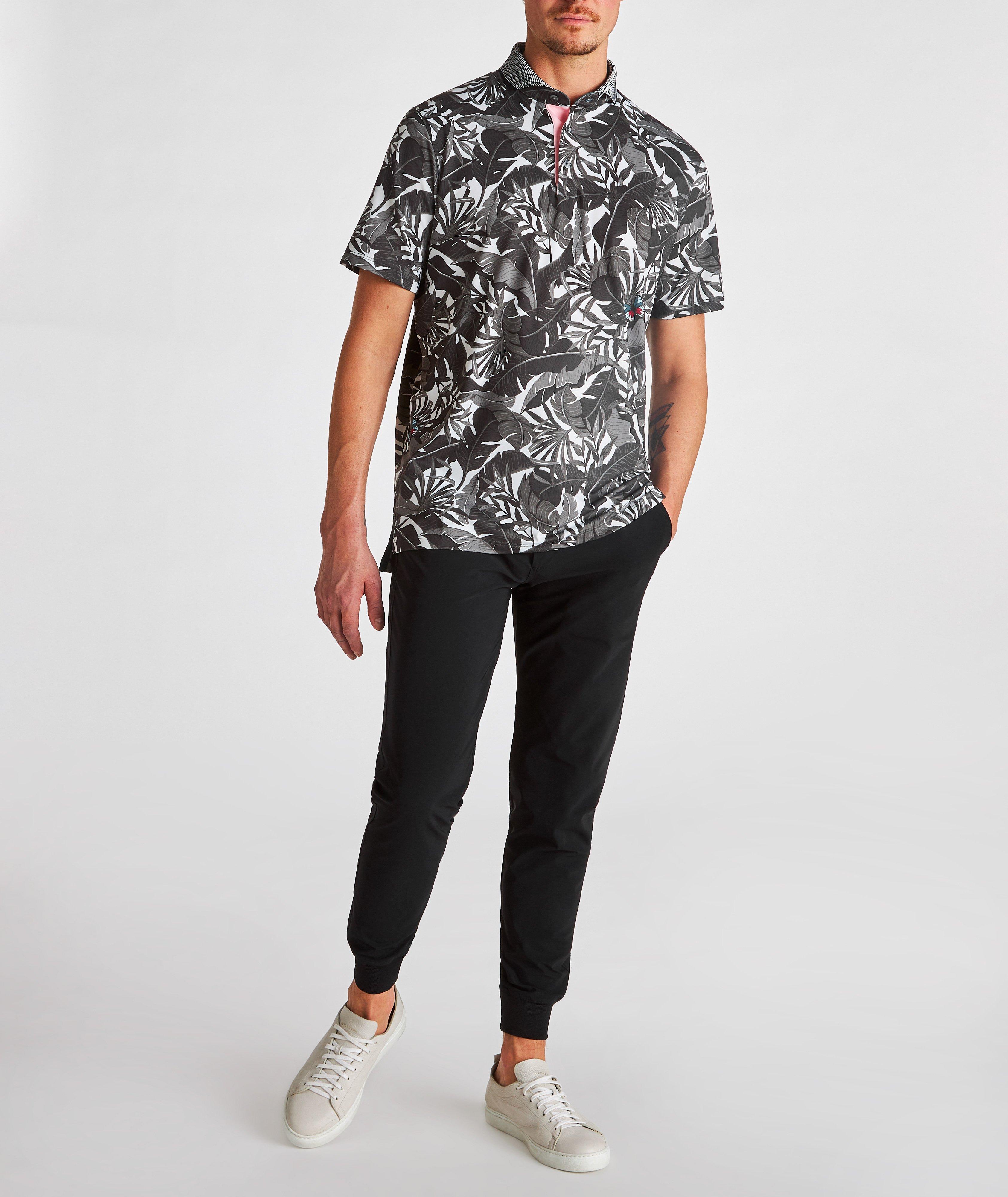 Leaf Print Technical-Stretch Polo image 1