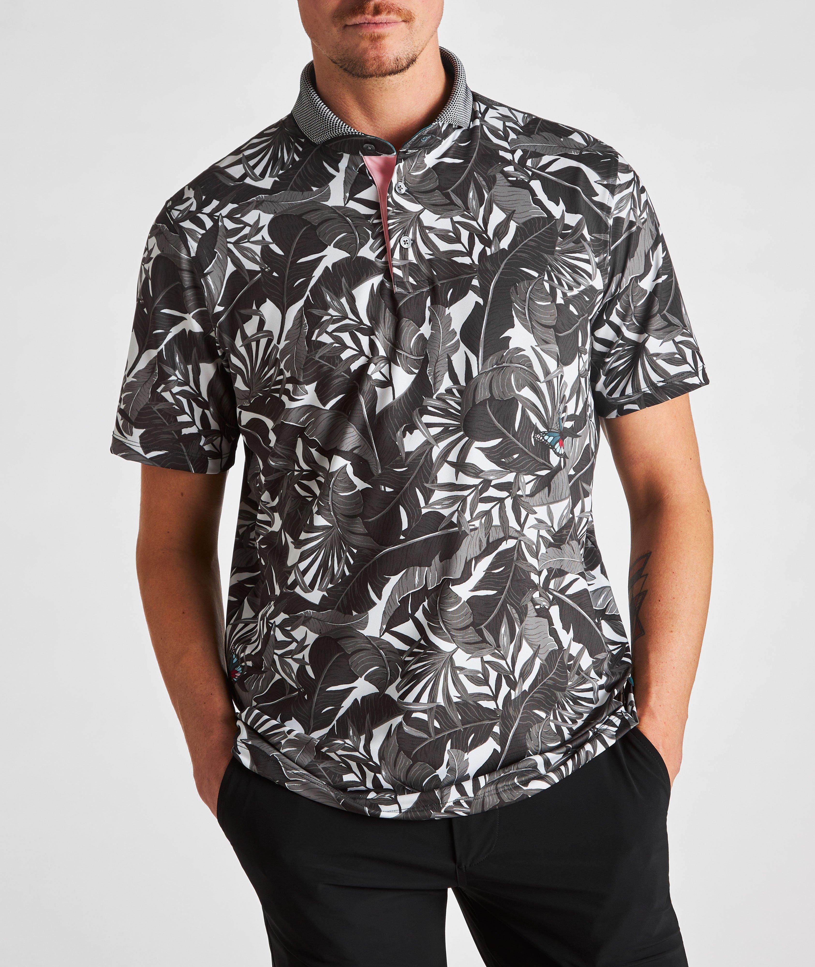 Leaf Print Technical-Stretch Polo image 2