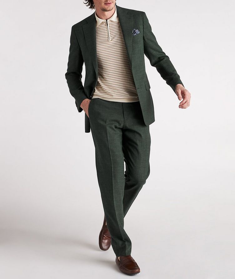 Slim Fit Mélange Silk & Linen Blend Suits image 1