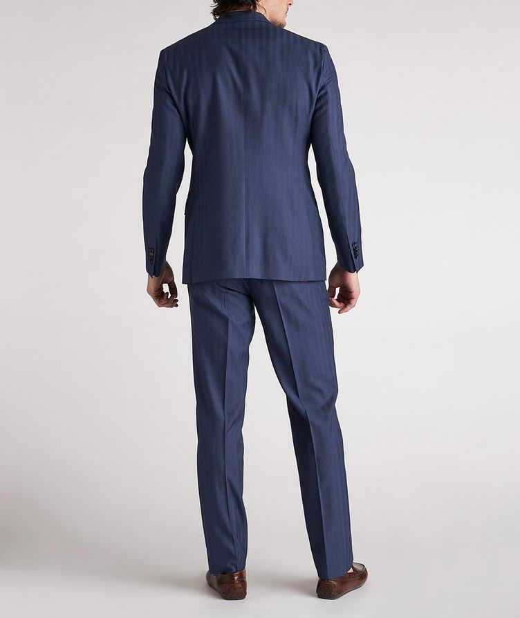 Slim Fit Pinstripes Silk & Linen Blend Suits image 3