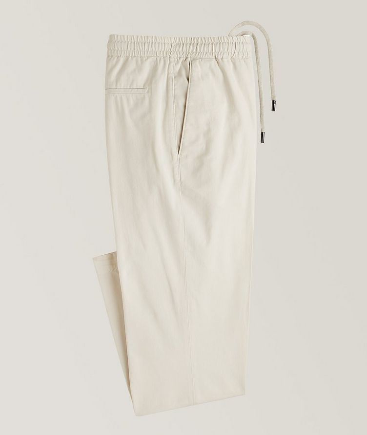 Cotton-Blend Drawstring Pants image 0