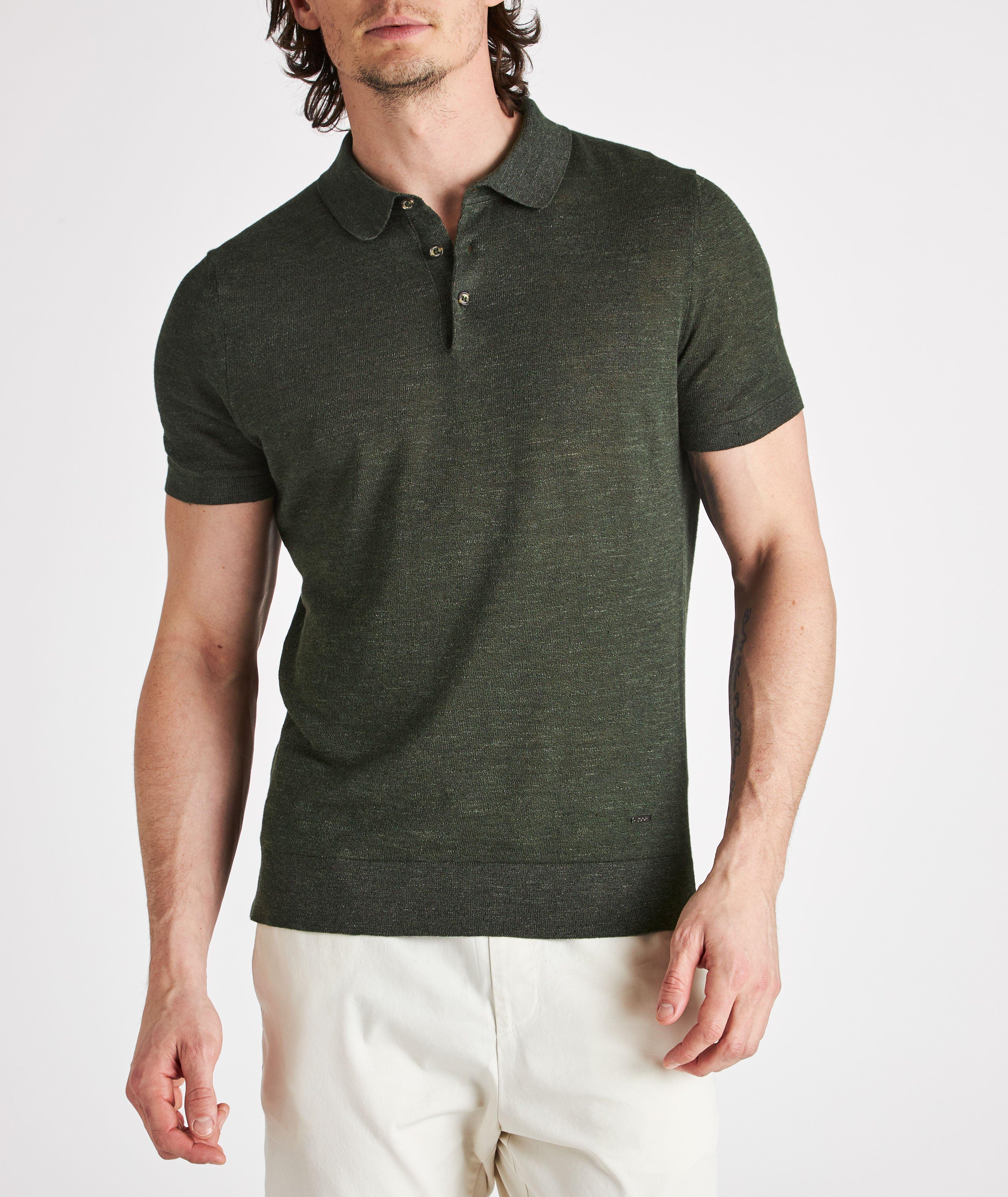 Polo en tricot de lin et coton image 1