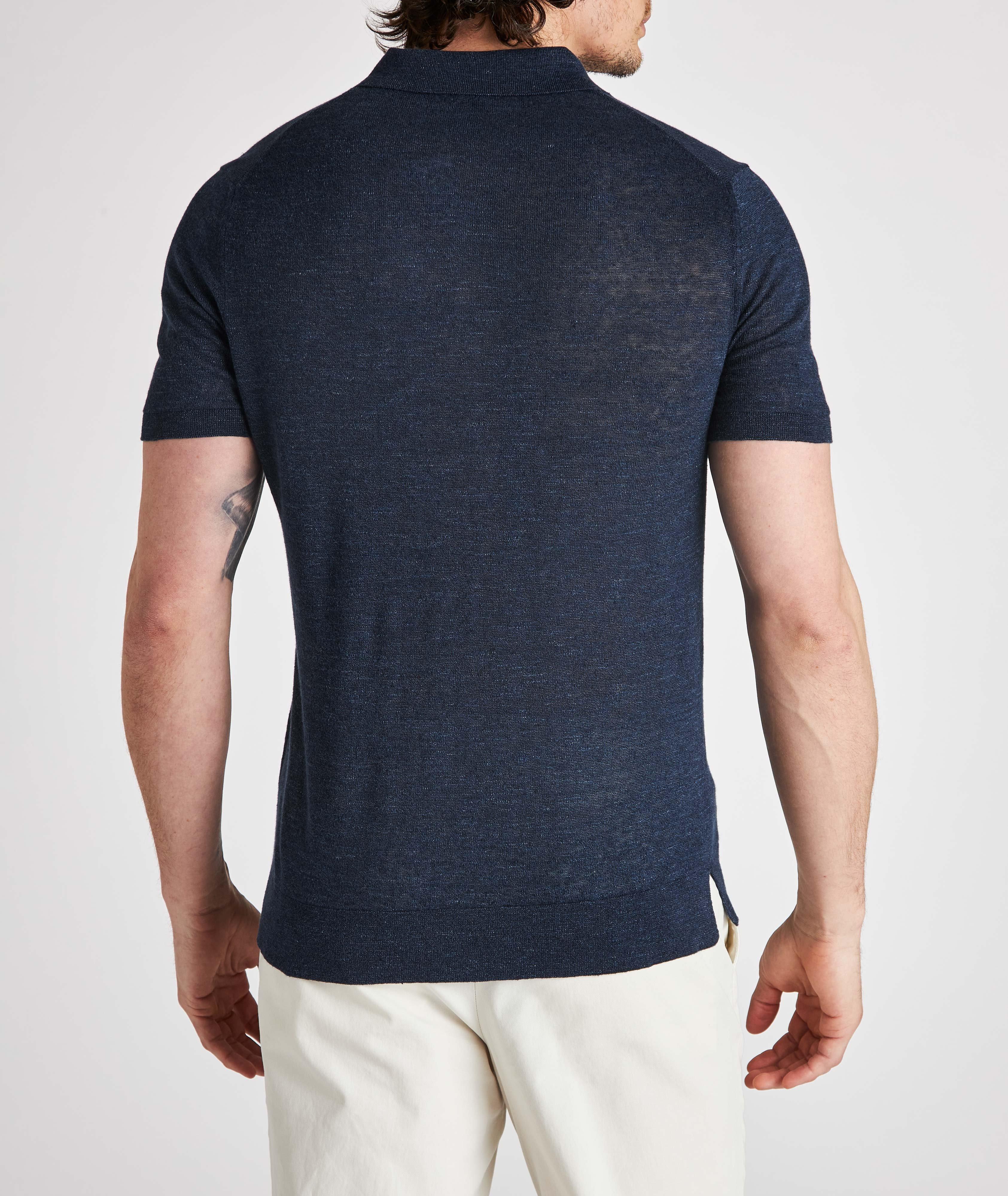 Linen-Cotton Blend Knit Polo image 2