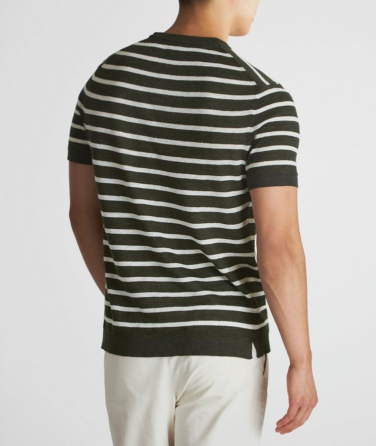 Striped Linen  Blend T-Shirt image 2
