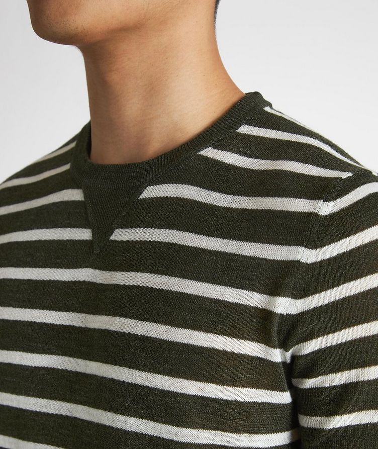Striped Linen  Blend T-Shirt image 3