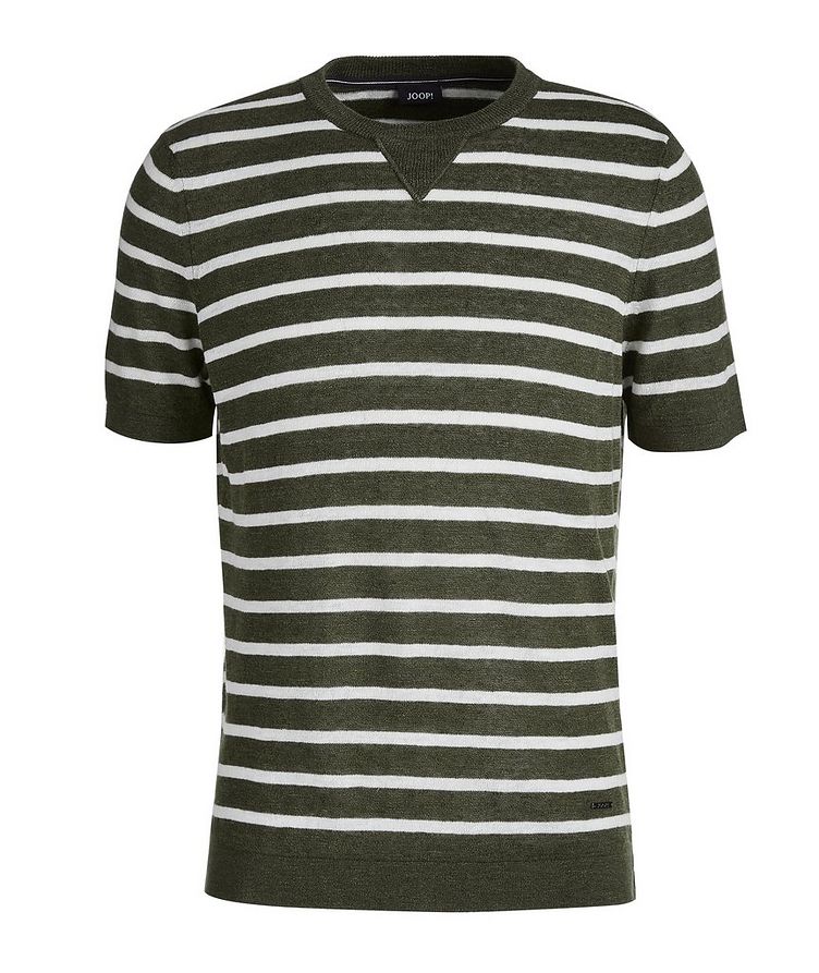 Striped Linen  Blend T-Shirt image 0