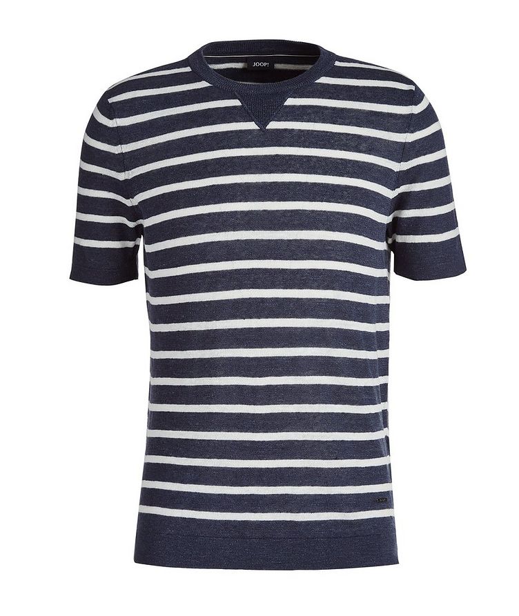 Striped Linen Blend T-Shirt image 0