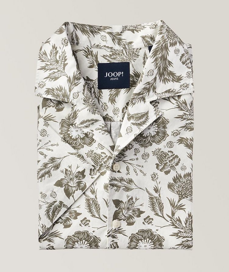 Short-Sleeve Floral Cotton Shirt image 0