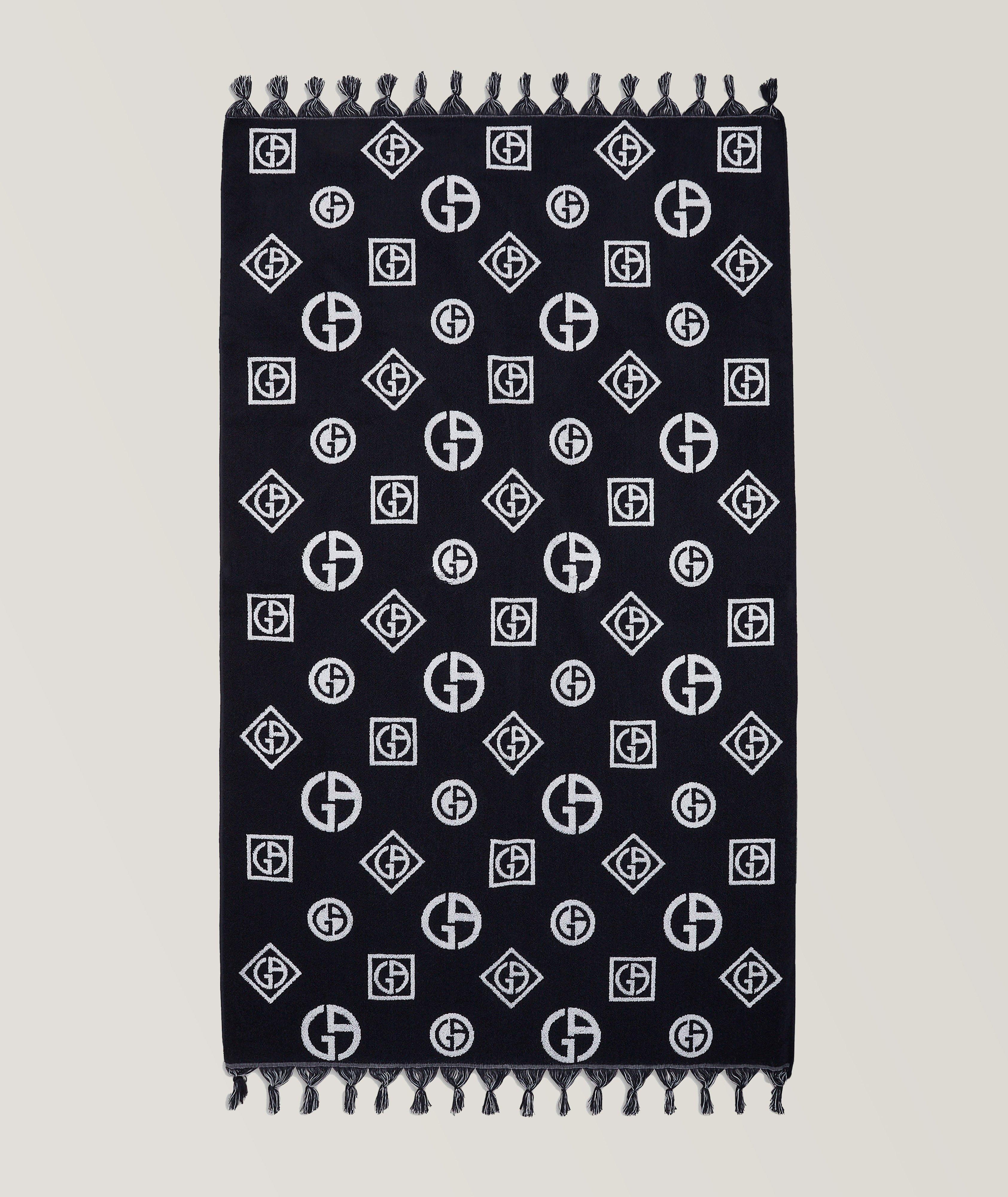 Cotton All-Over Jacquard Motif Beach Towel image 1