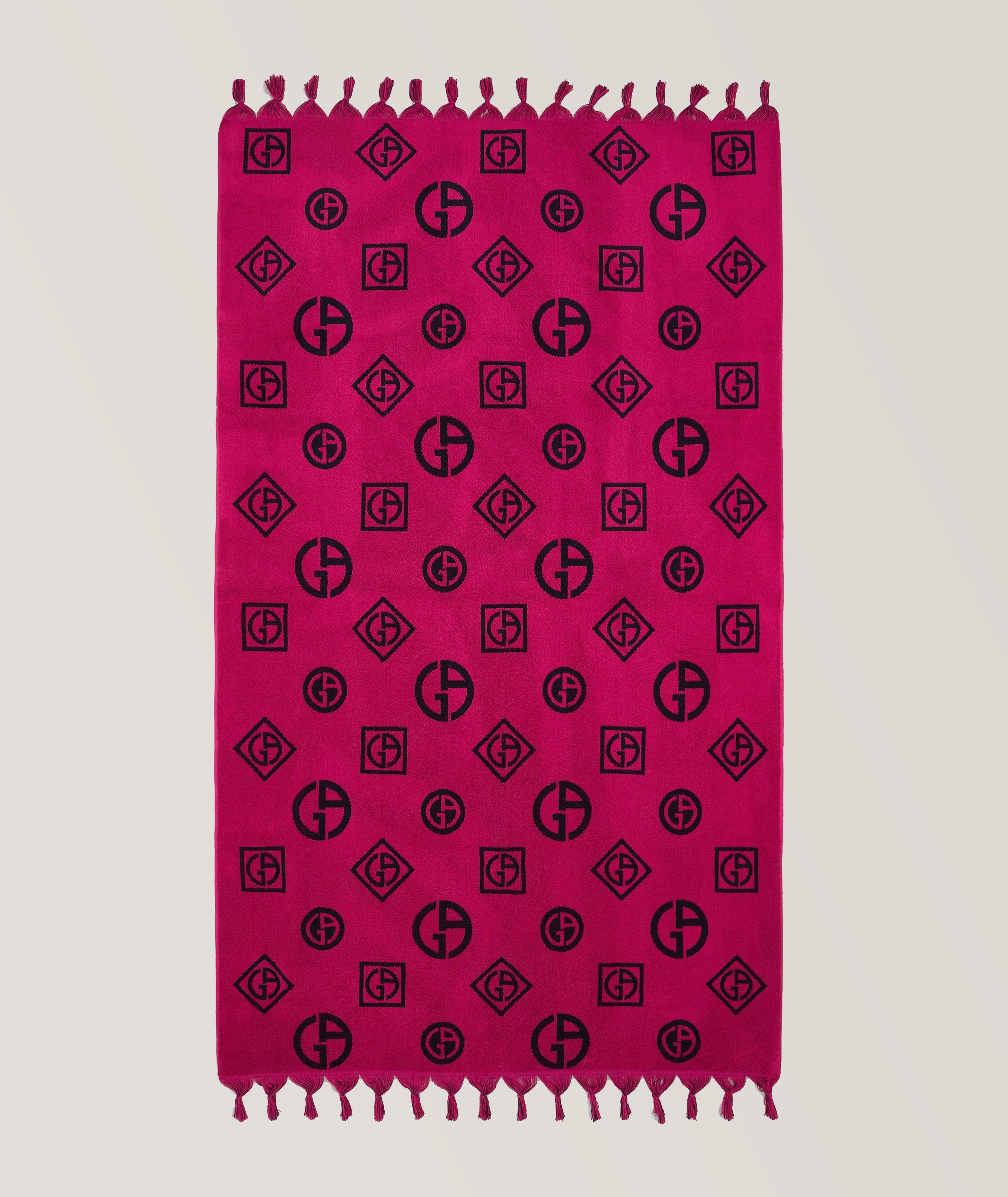 Cotton All-Over Jacquard Motif Beach Towel image 1