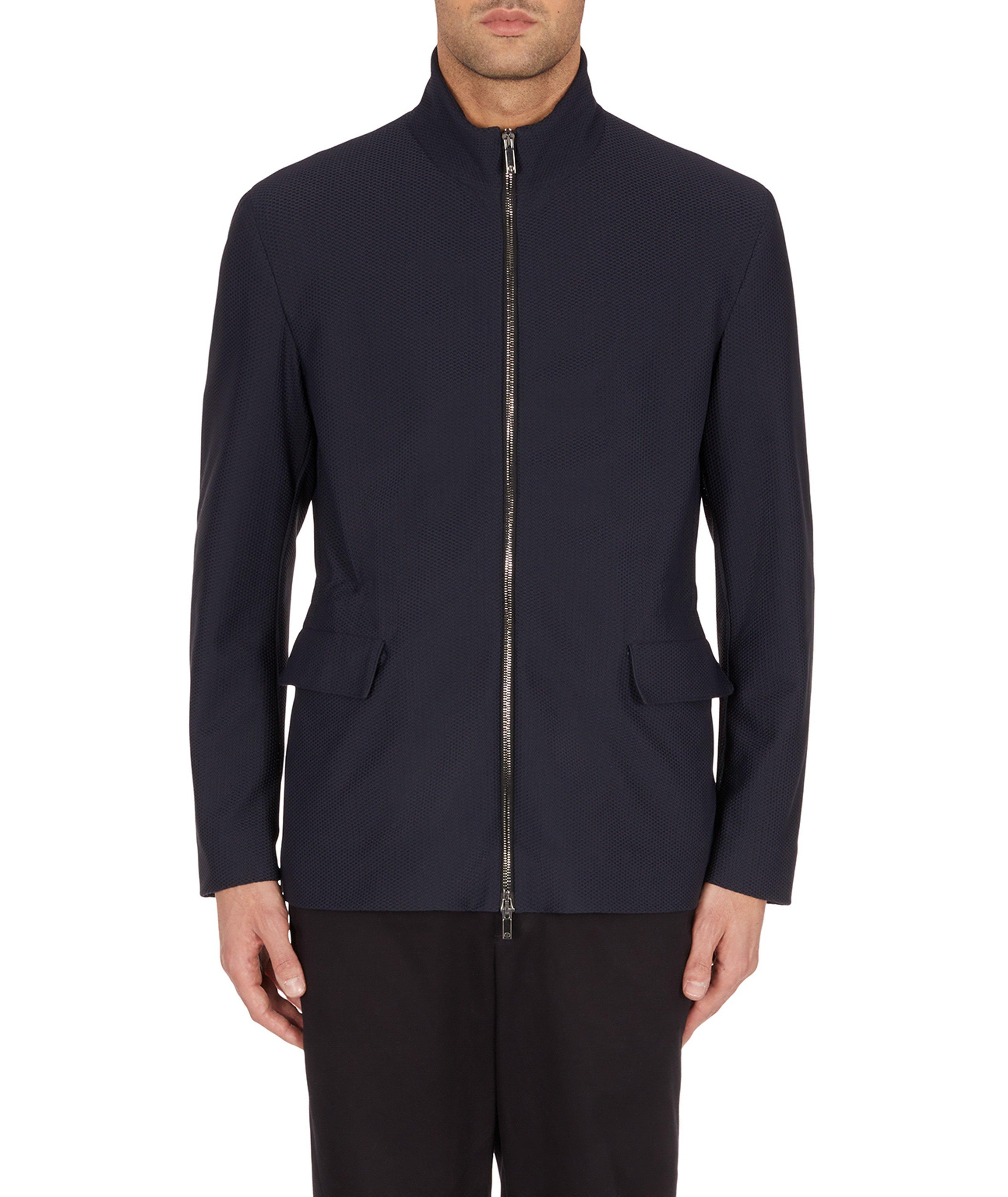 Blouson en tricot gaufré à glissière image 2